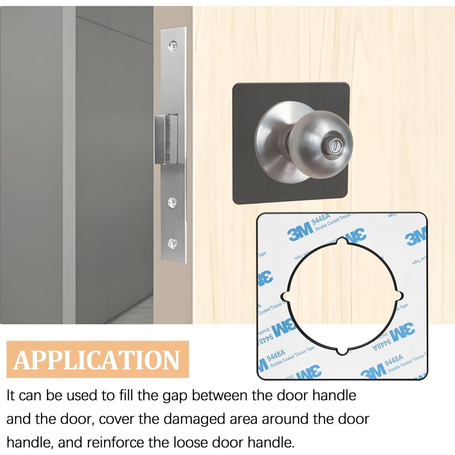 Placas de refuerzo para pomo de puerta CNGGV negras - 2 piezas