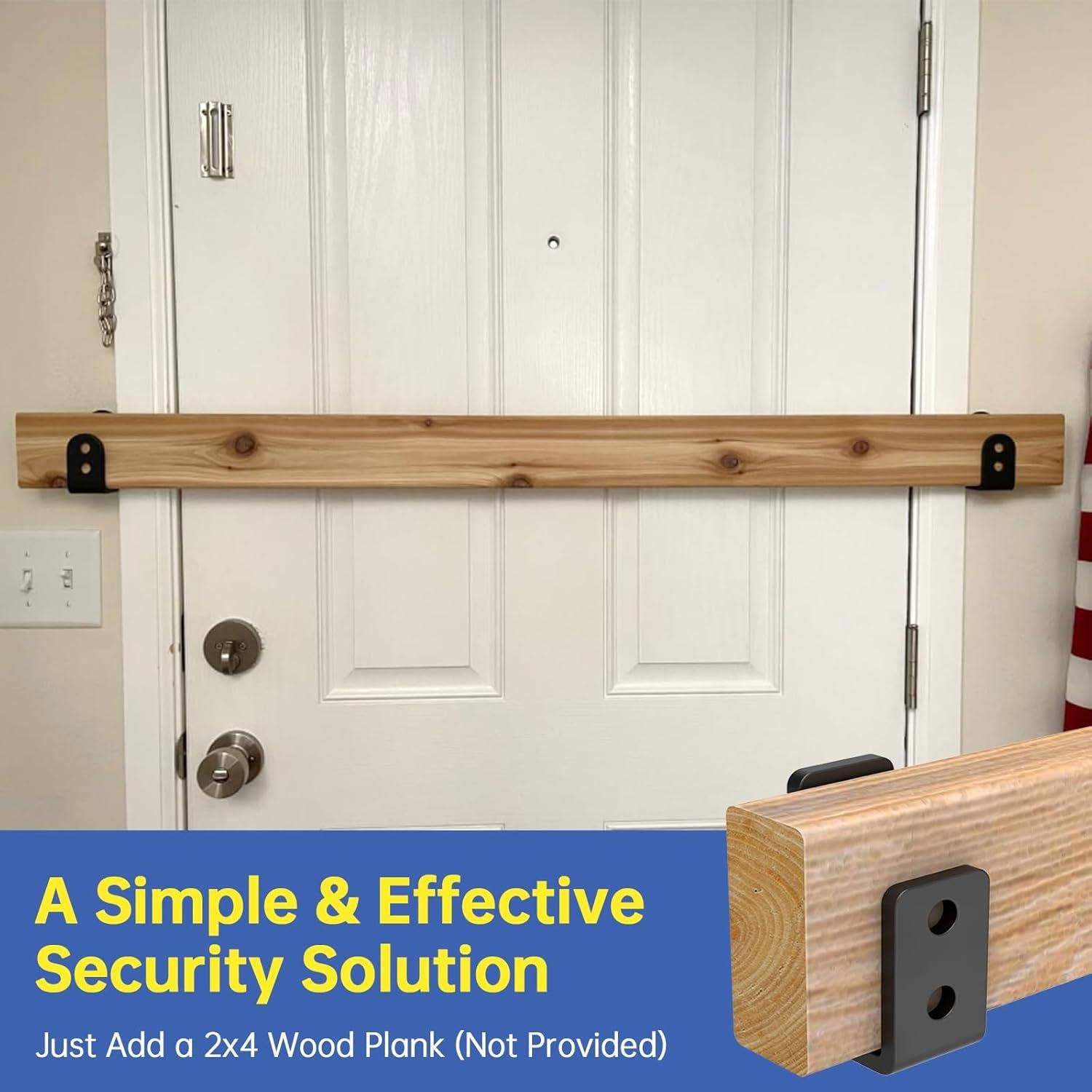 Soportes de Barricada en U KOMOHOM para Madera 2x4 - 2 Unidades