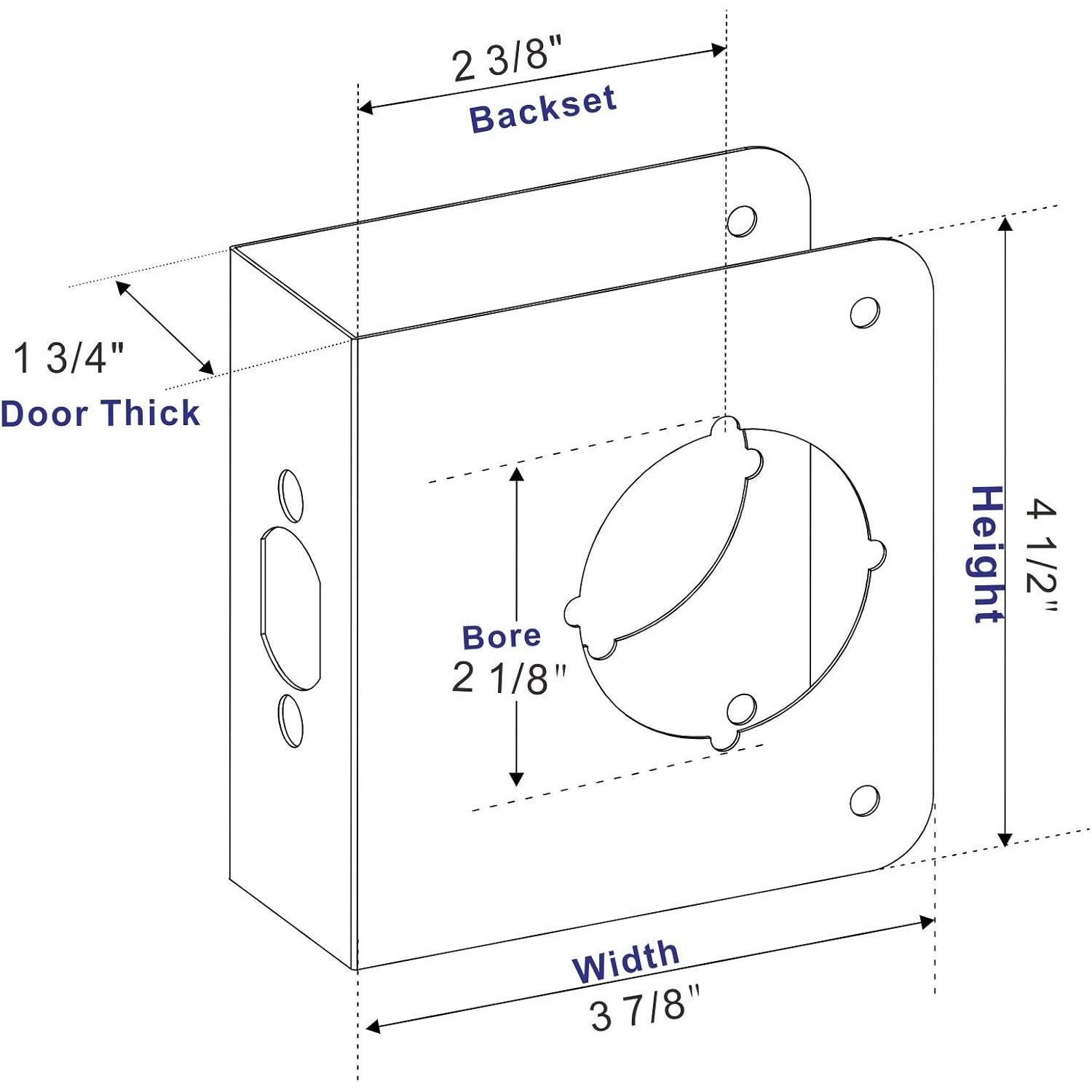 Refuerzo de puerta Sumbin acero inoxidable 4.4 cm grosor