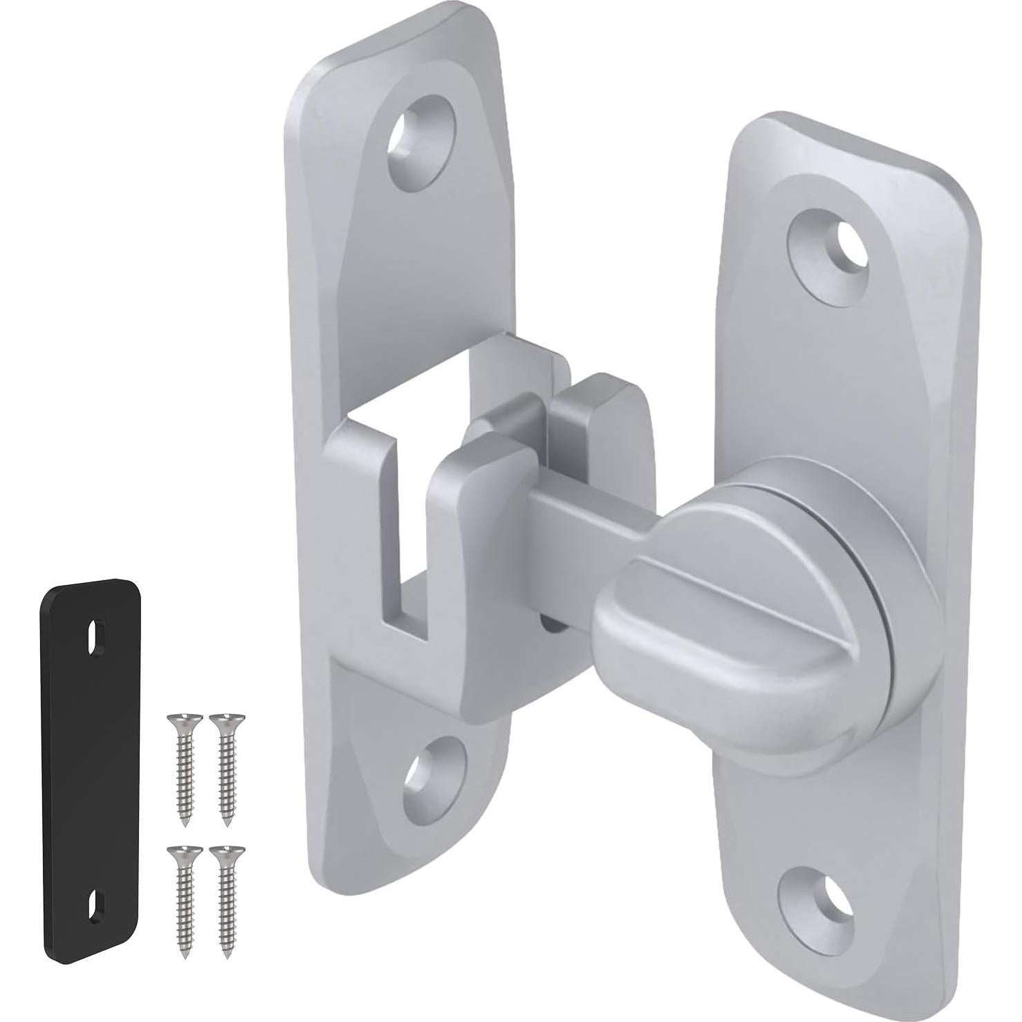 Cerradura de Puerta Corrediza de Granero SecureLatch Plata 90/180°