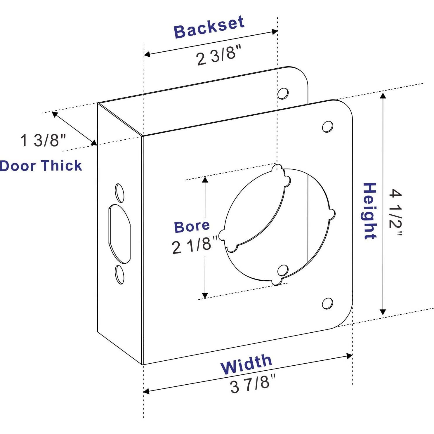 Defensor de Puerta Acero Inoxidable Sumbin 2 Piezas 32mm