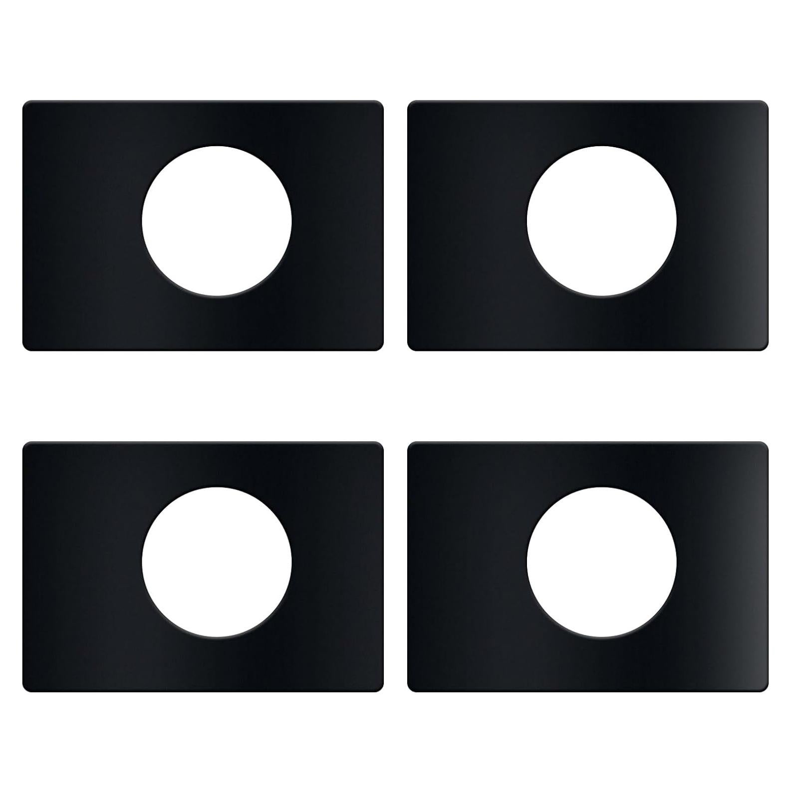 Placa de Refuerzo para Pomo de Puerta Lygchii 4 Piezas Negra