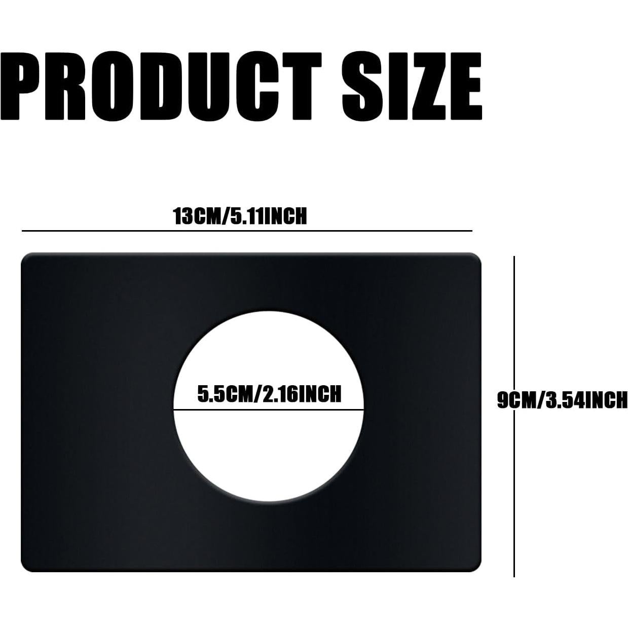 Placa de Refuerzo para Pomo de Puerta Lygchii 4 Piezas Negra