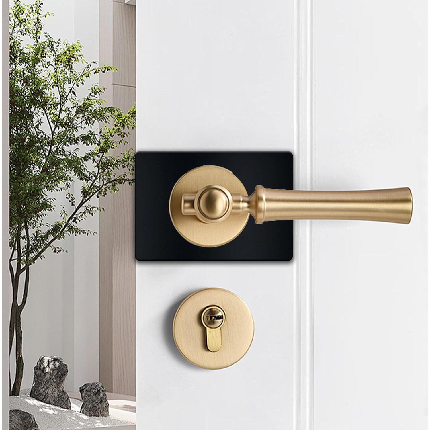 Placa de Refuerzo para Pomo de Puerta Lygchii 4 Piezas Negra