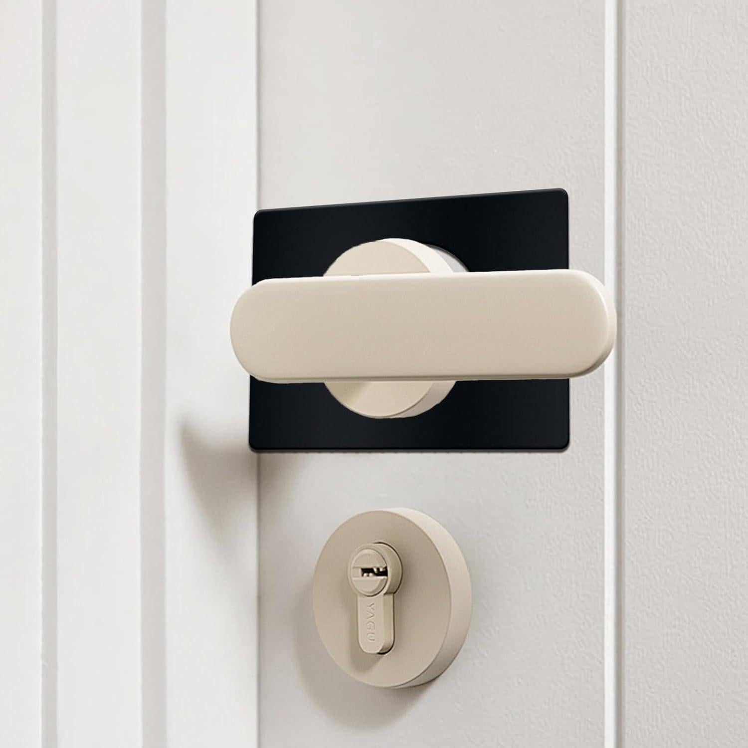 Placa de Refuerzo para Pomo de Puerta Lygchii 4 Piezas Negra