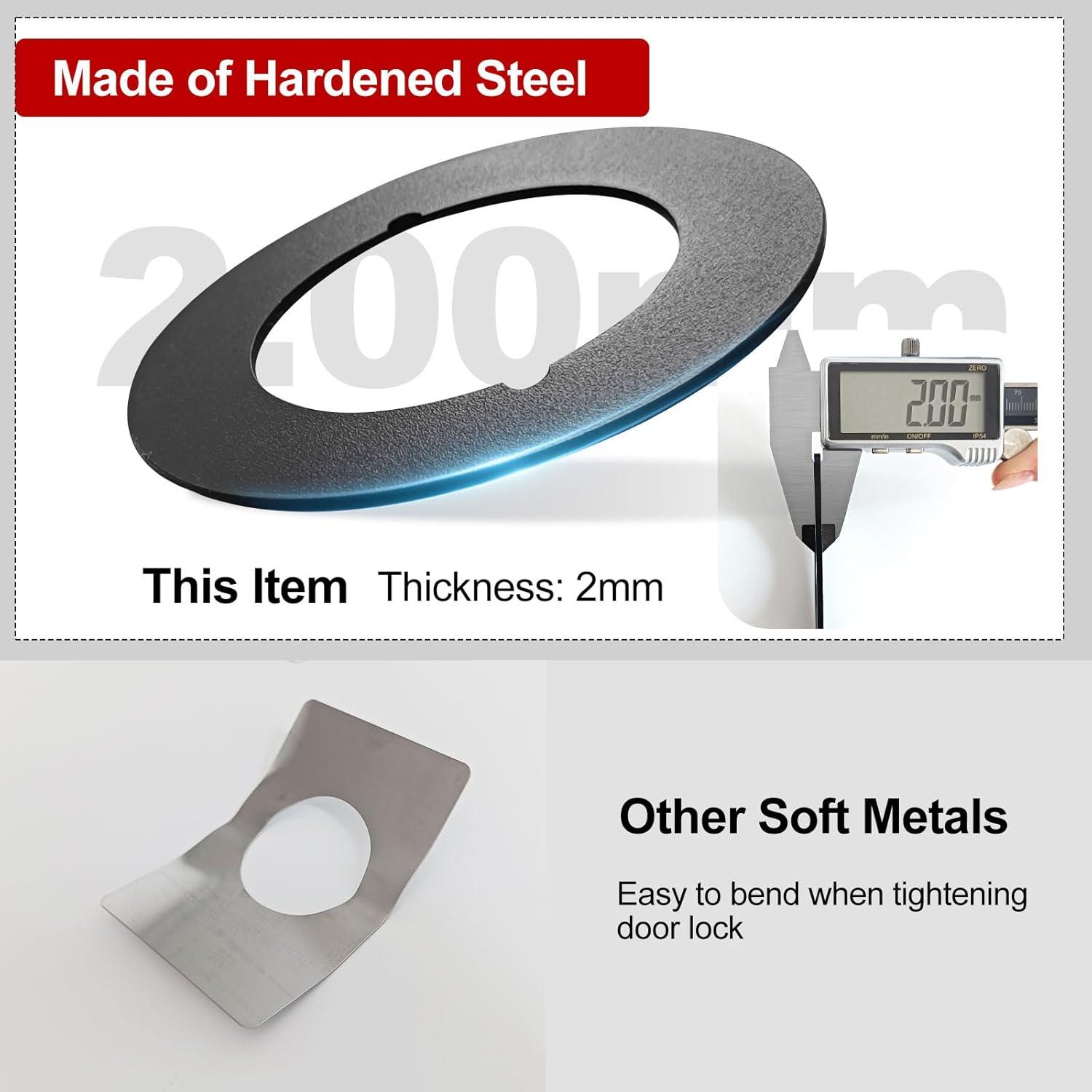 Placas de cicatriz para pomo de puerta MOSECYOU 2 piezas negro mate