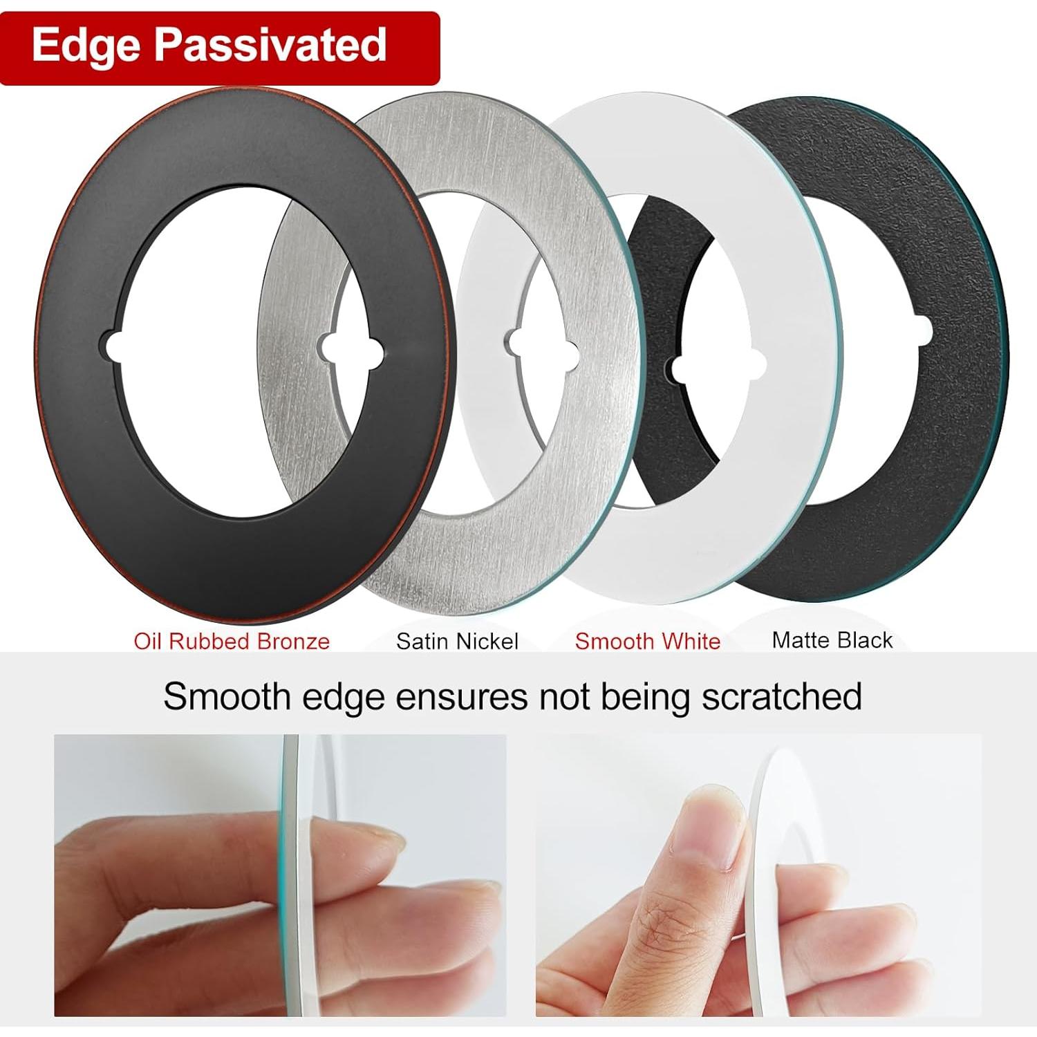 Placas de cicatriz para pomo de puerta MOSECYOU 2 piezas negro mate