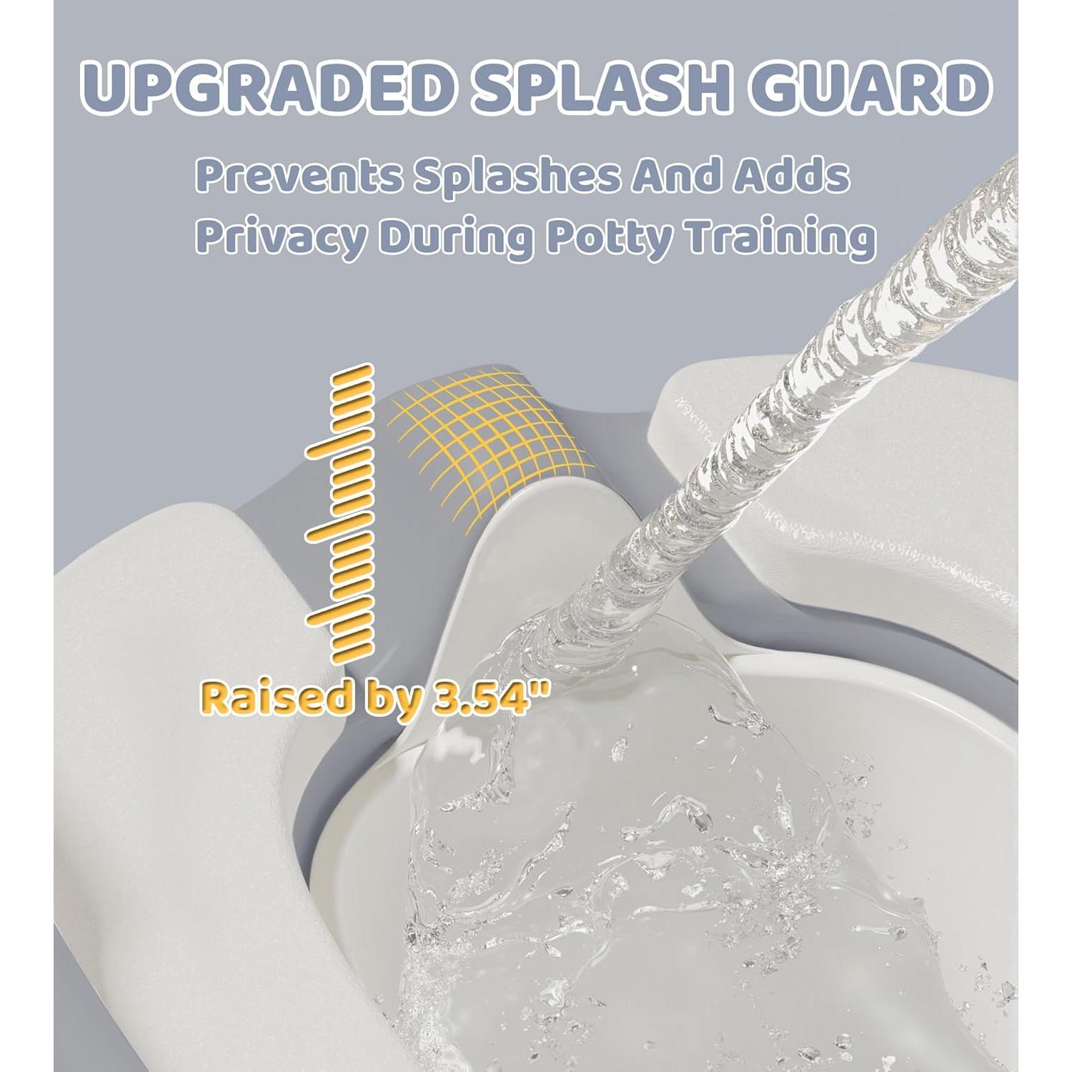 Asiento de Inodoro 2-en-1 ZBQ Gris para Entrenamiento de Potty