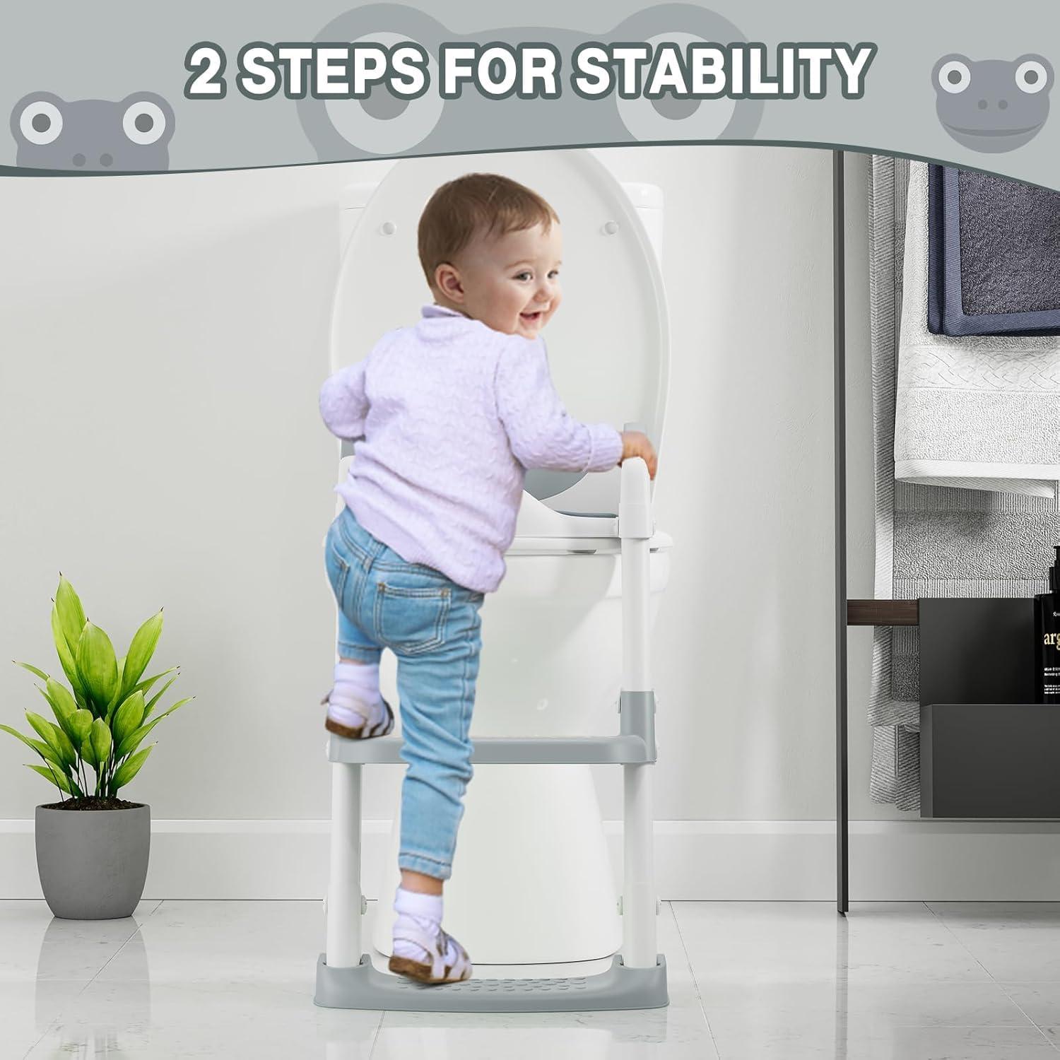 Asiento de Entrenamiento para Baño Garvee con Escalera Antideslizante