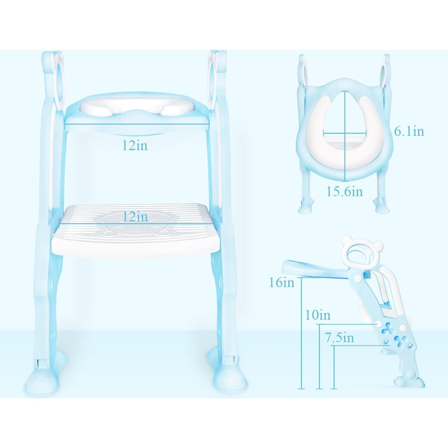 Asiento de Entrenamiento para Baño GrowthPic Ajustable Azul