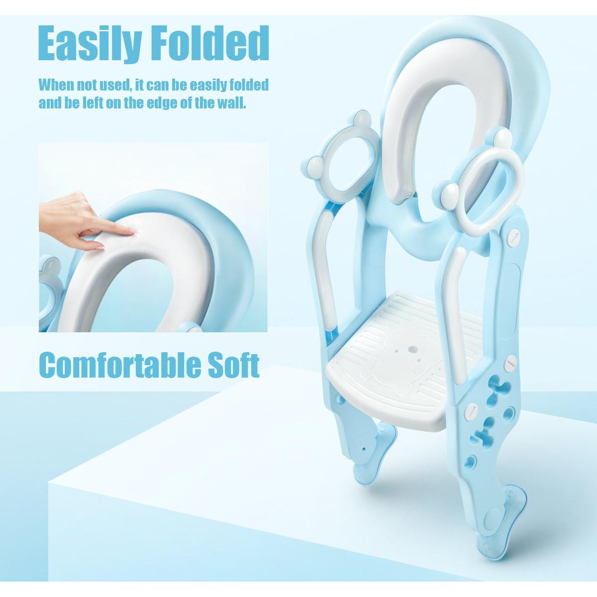Asiento de Entrenamiento para Baño GrowthPic Ajustable Azul