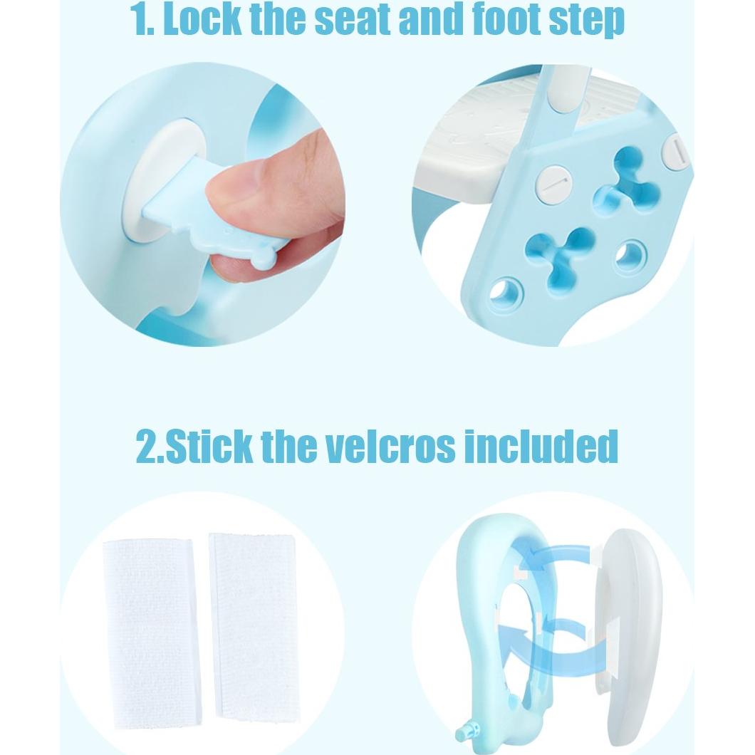 Asiento de Entrenamiento para Baño GrowthPic Ajustable Azul