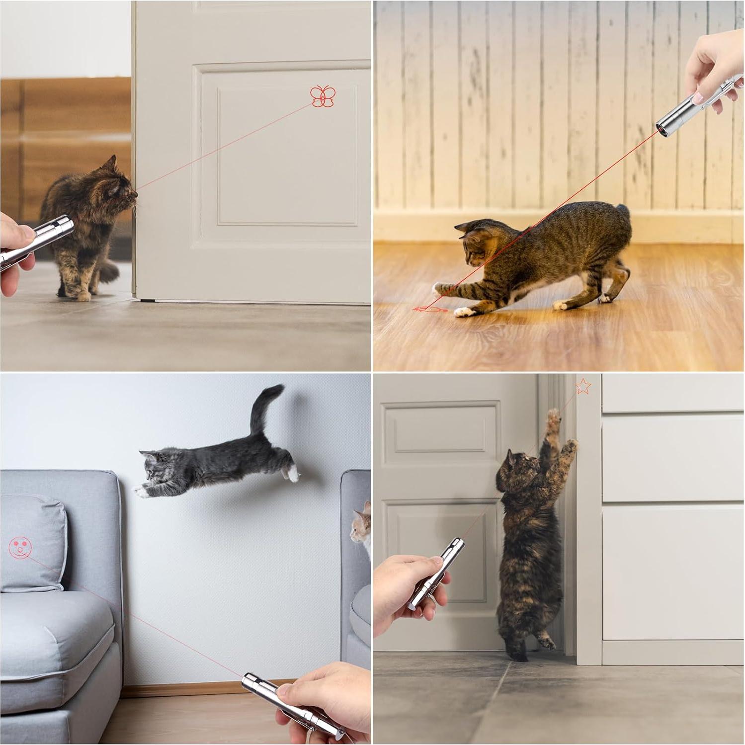 Juguete Interactivo para Gatos TBTeek, 7 Modos, Recargable USB