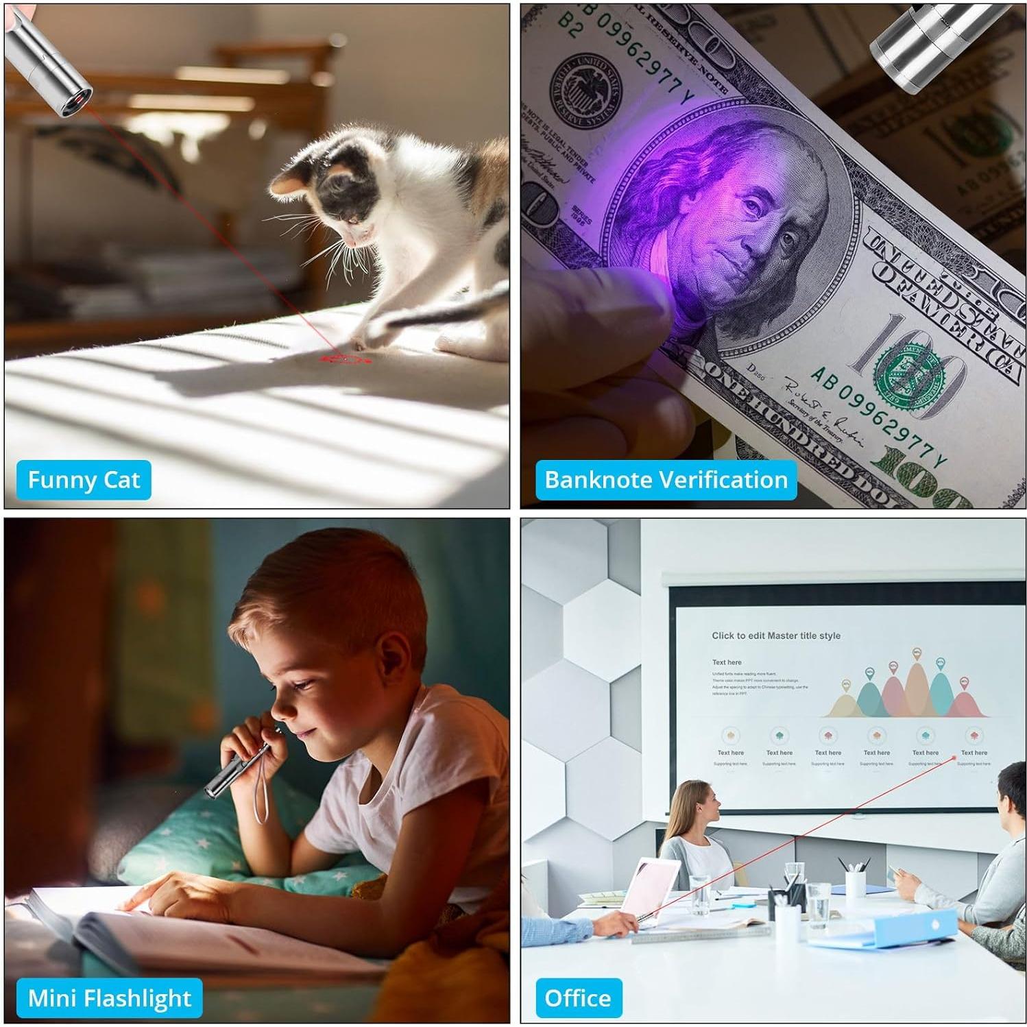 Juguete Interactivo para Gatos TBTeek, 7 Modos, Recargable USB