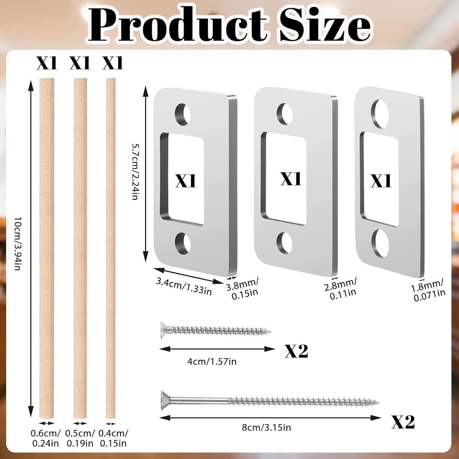 Placas de Refuerzo para Cerraduras de Puerta QfwdfcTrenz - Acero Inoxidable
