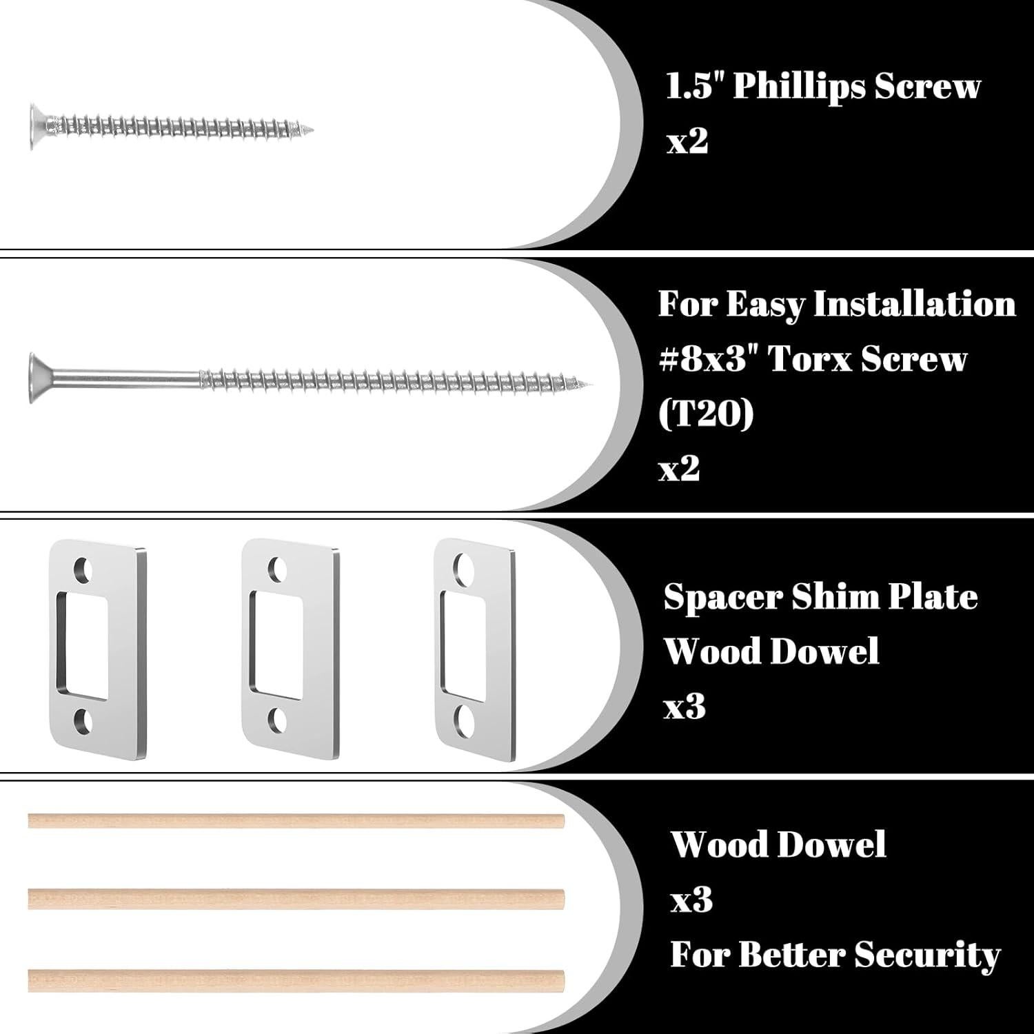 Placas de Refuerzo para Cerraduras de Puerta QfwdfcTrenz - Acero Inoxidable