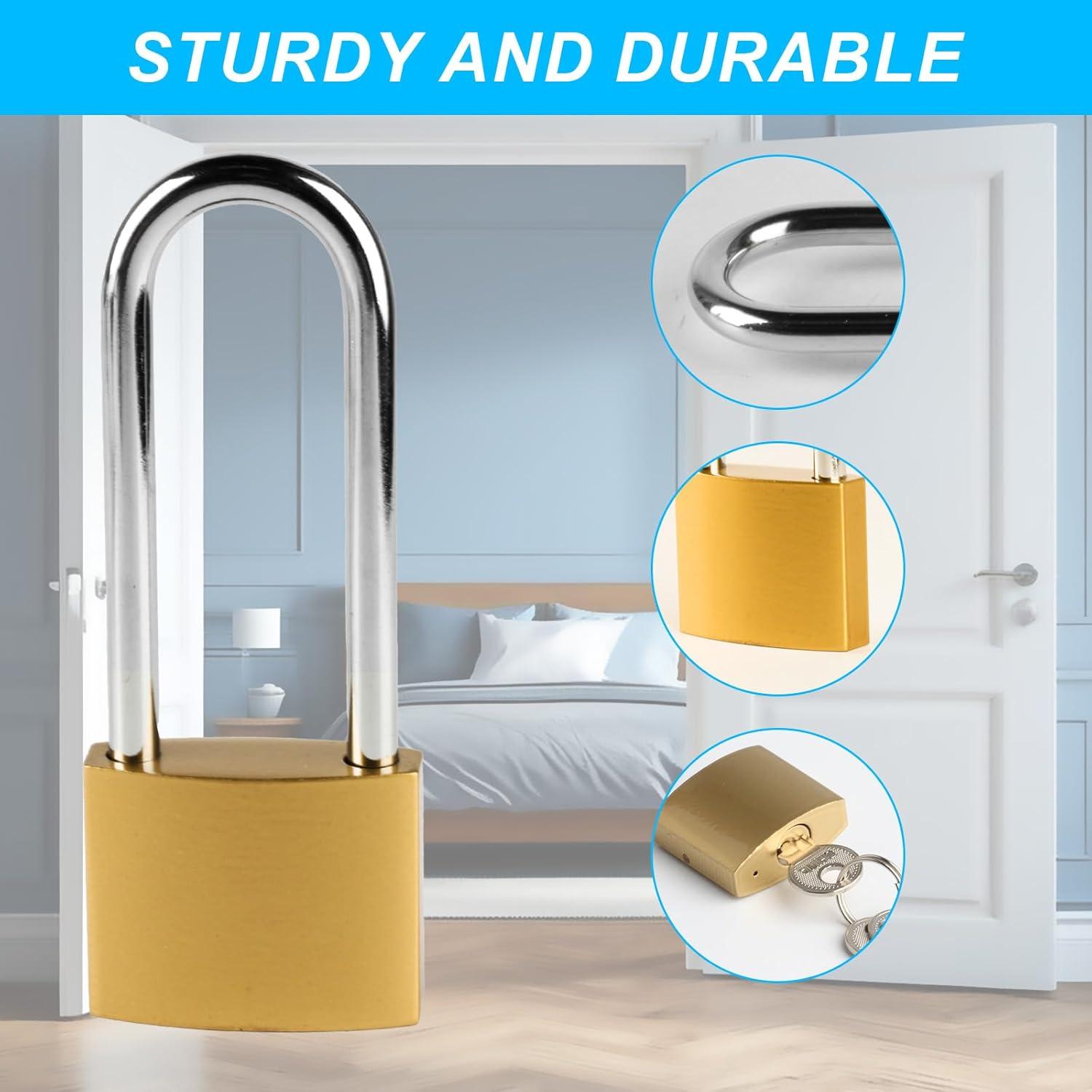 Juego de 4 Candados con Llave QBXMY7 16.26 cm Resistente