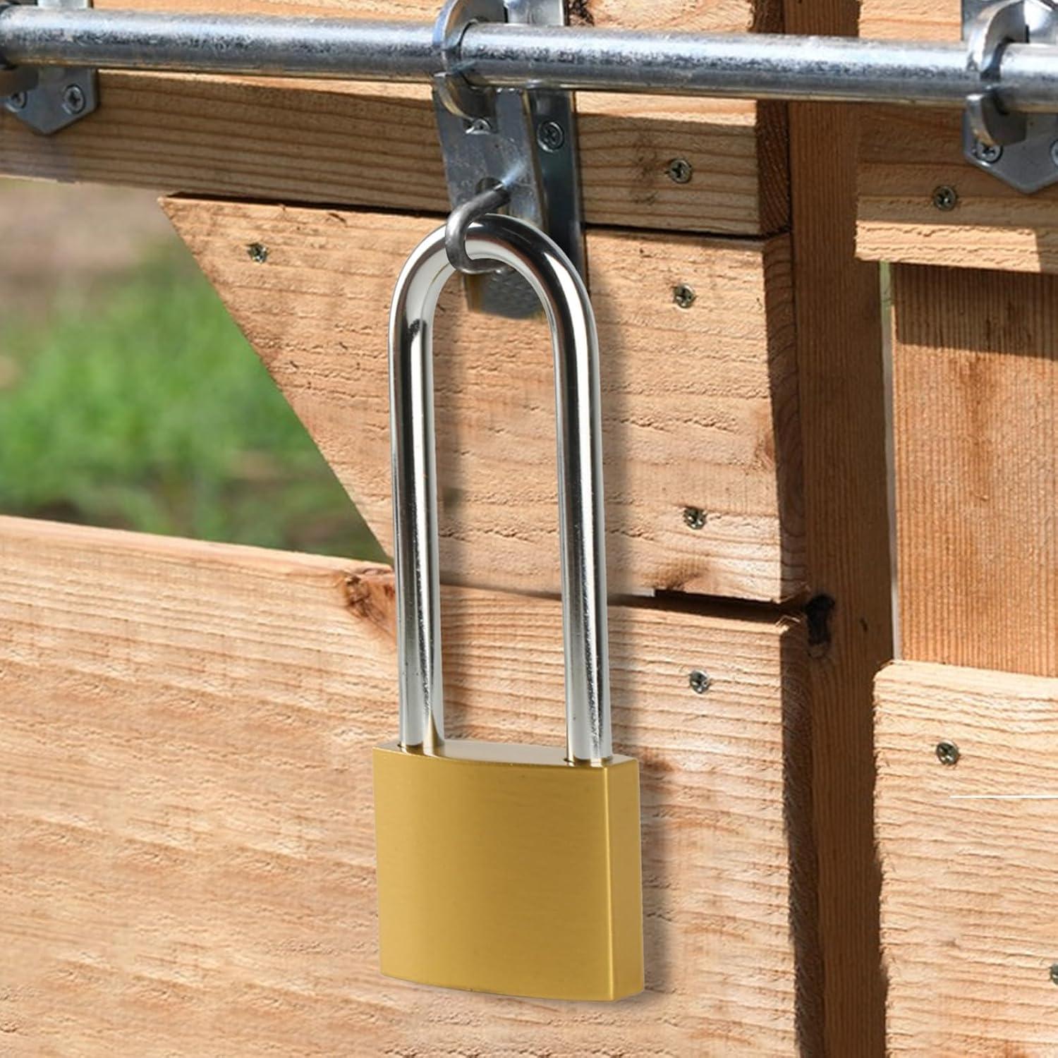 Juego de 4 Candados con Llave QBXMY7 16.26 cm Resistente