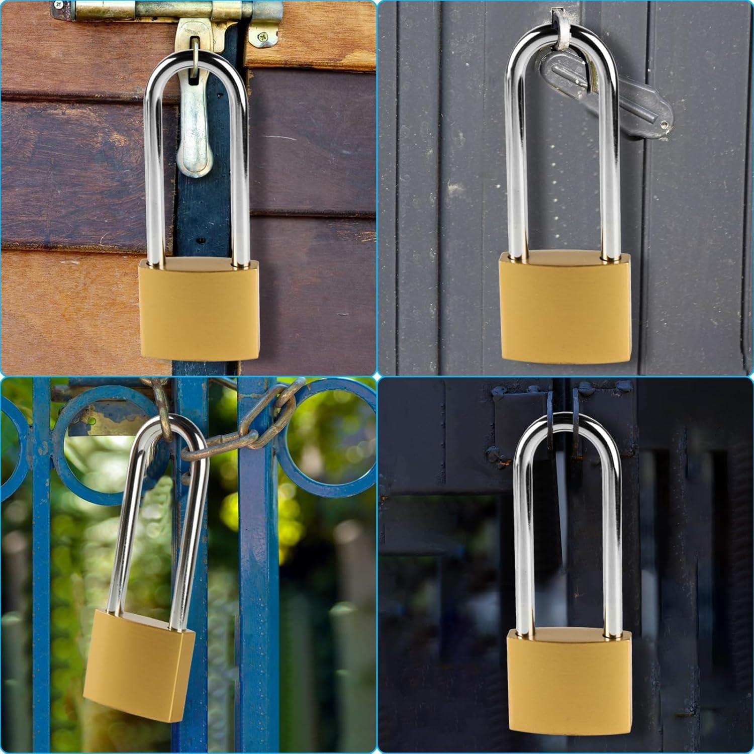 Juego de 4 Candados con Llave QBXMY7 16.26 cm Resistente