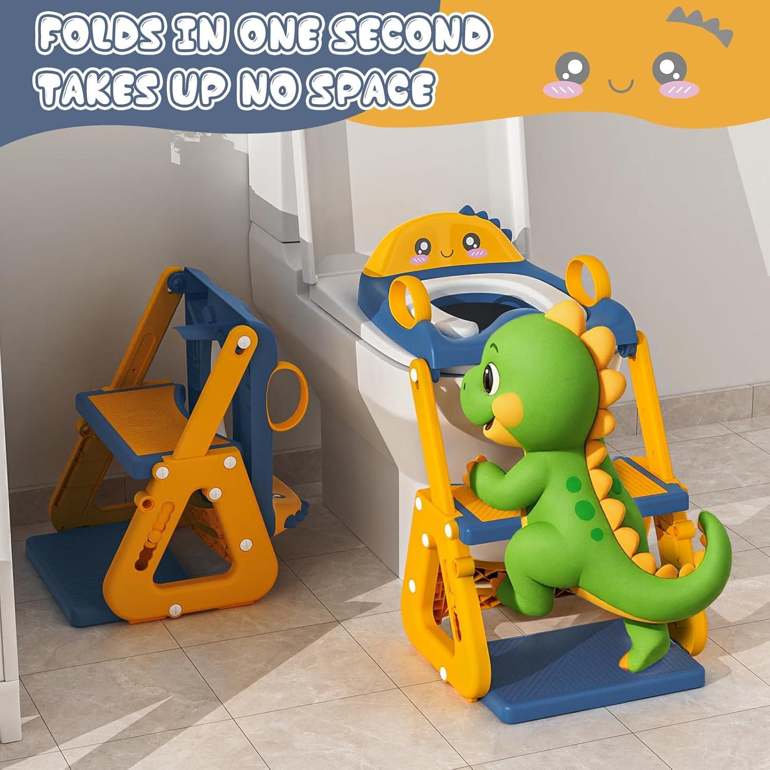 Asiento de Entrenamiento para Baño 2 en 1 Gliizee Azul