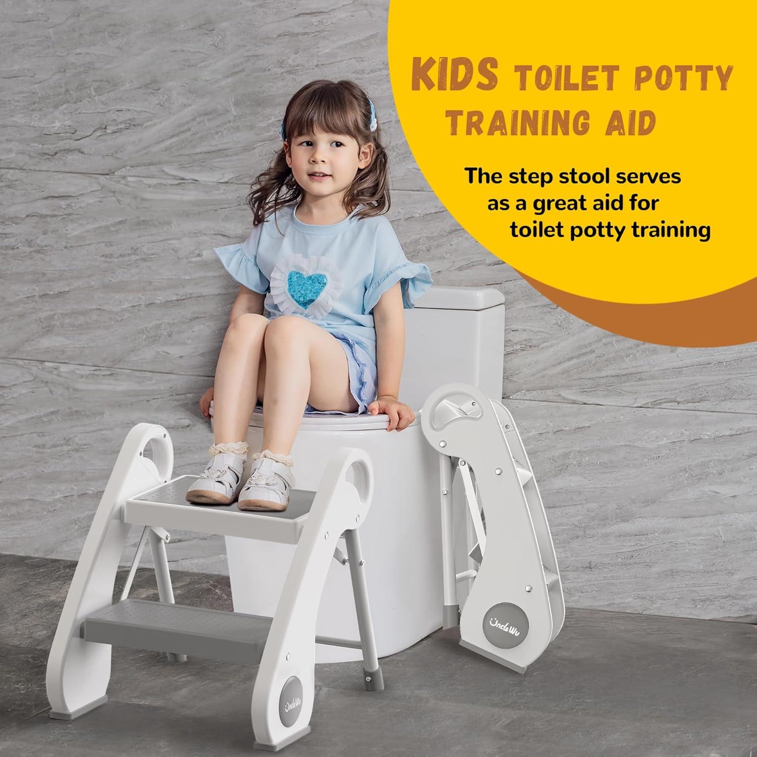 Taburete Plegable 2 Escalones Uncle Wu - Antideslizante, Compacto