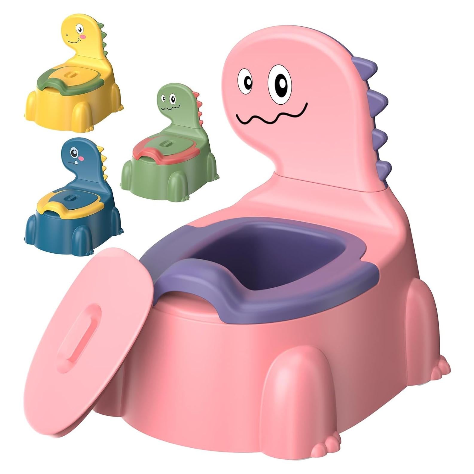 Silla de Baño Entrenamiento Niños Gliizee Rosa Dinosaurio
