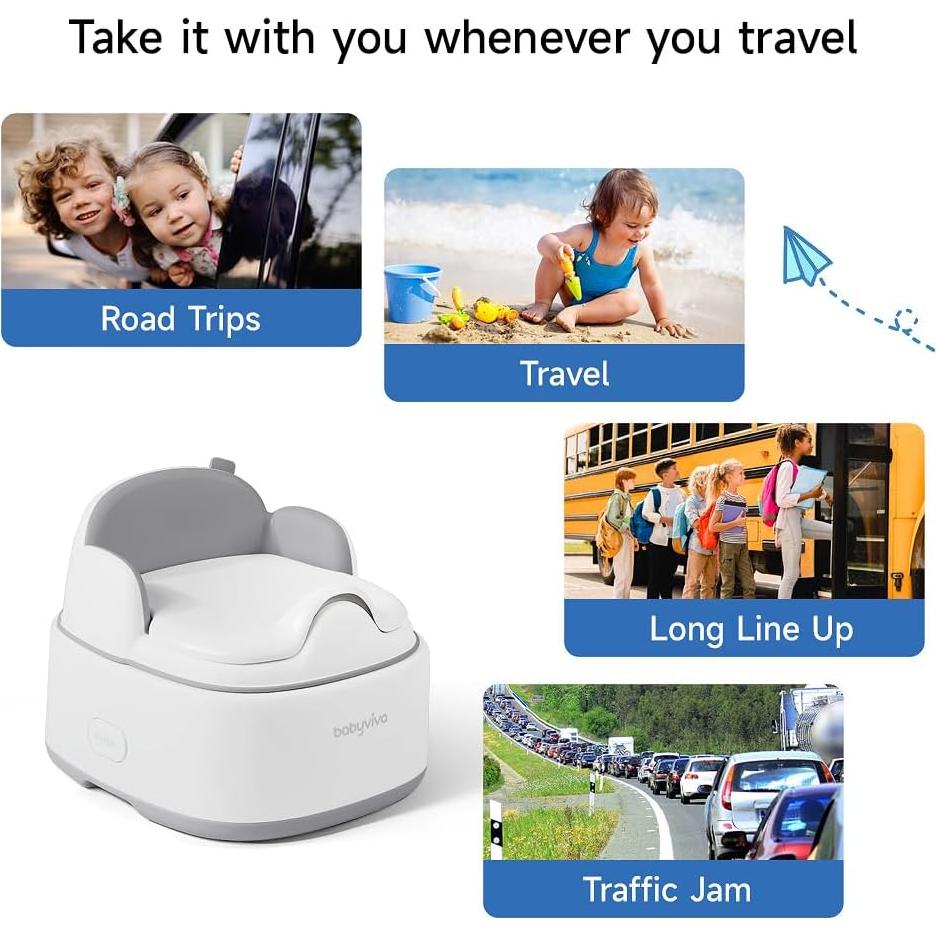 Orinal 4 en 1 Wondracious para Niños Pequeños - Gris