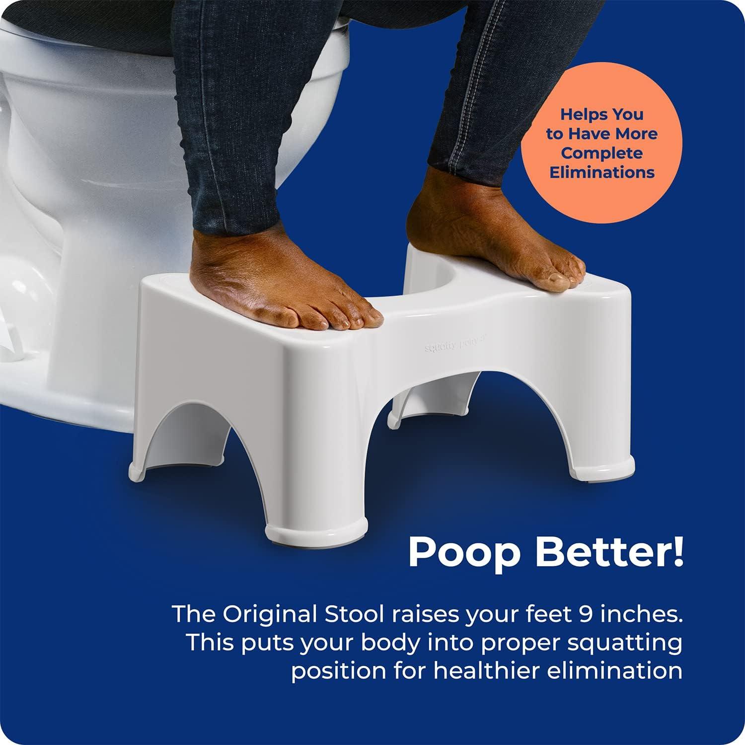 Taburete de Baño Squatty Potty Original 9" Blanco