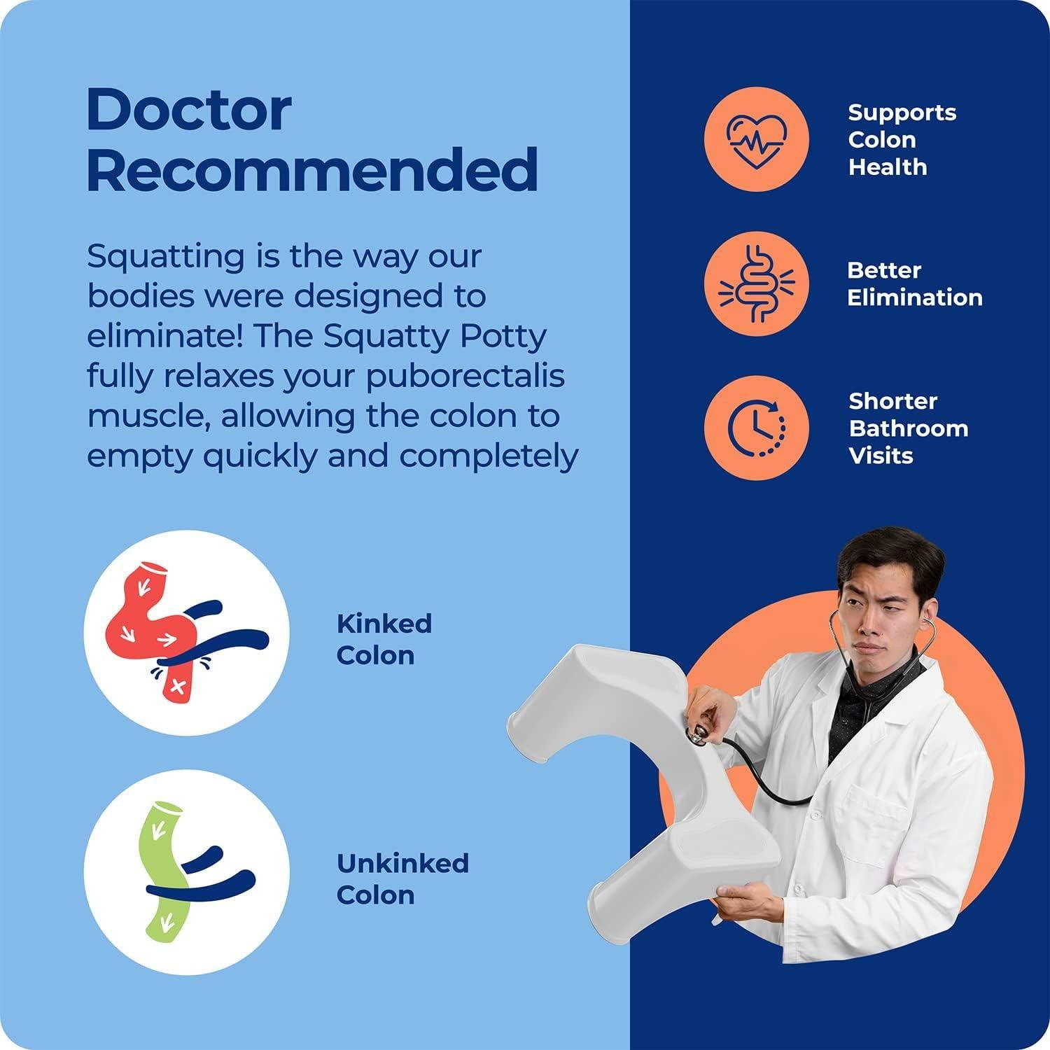 Taburete de Baño Squatty Potty Original 9" Blanco