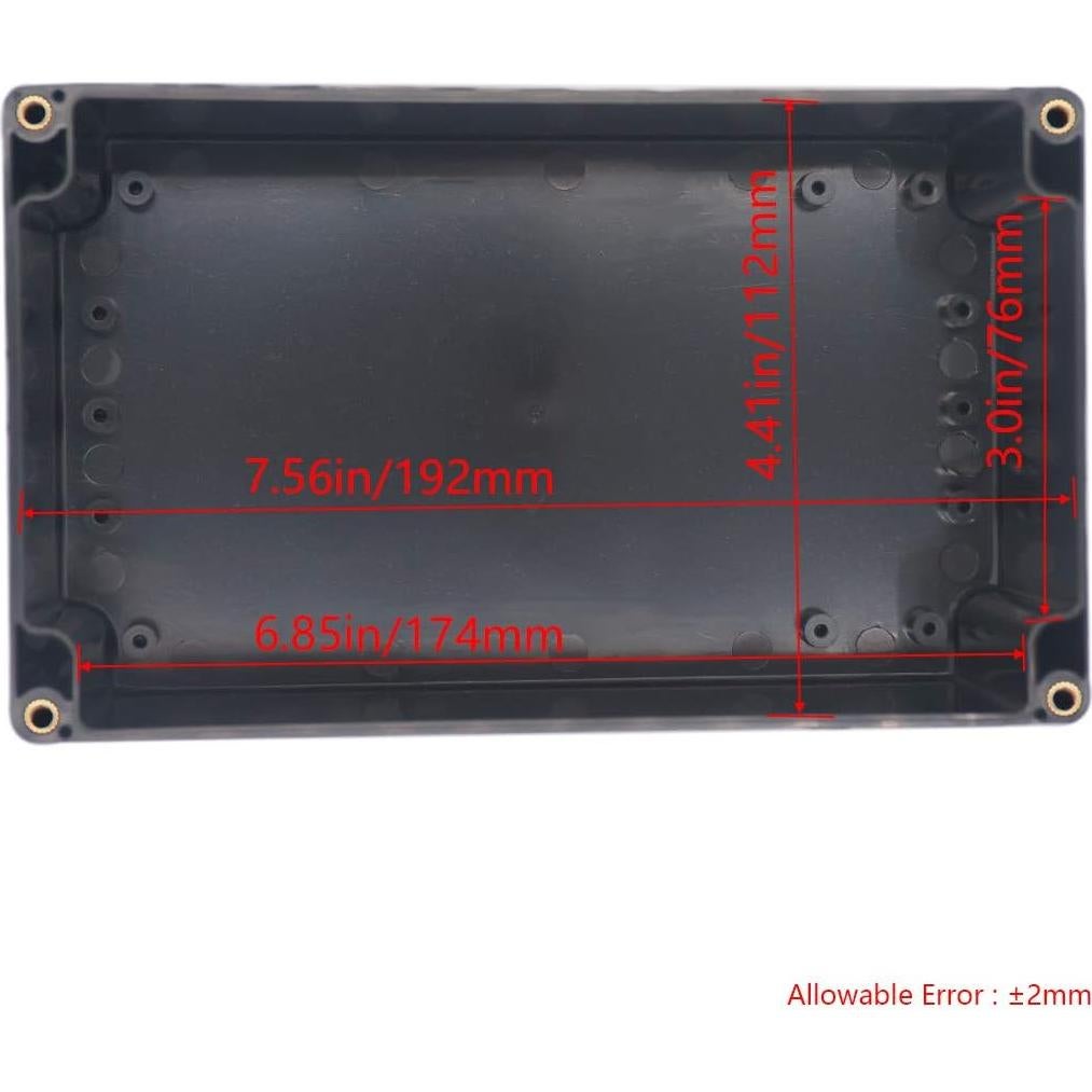 Caja de Proyecto Otdorpatio IP65 Negra 200x120x75 mm