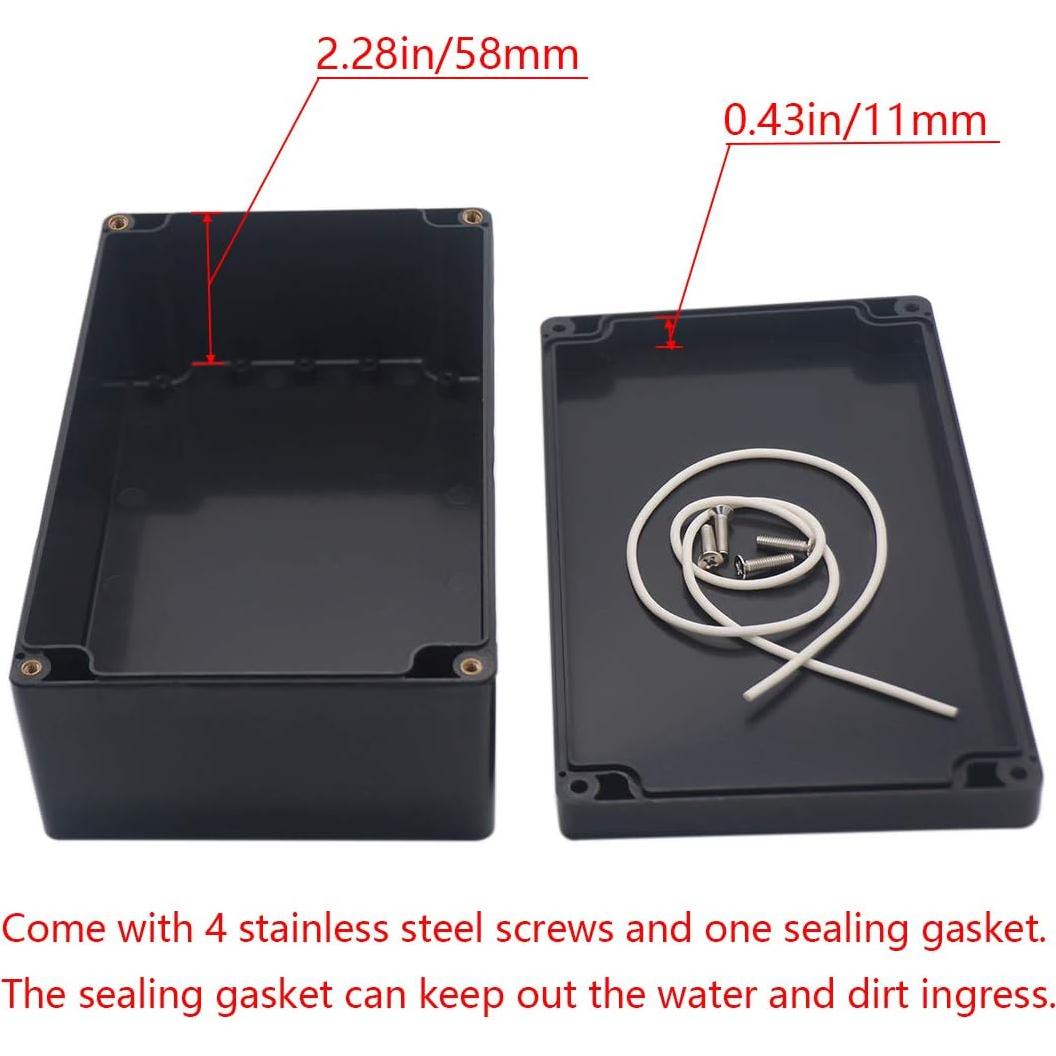 Caja de Proyecto Otdorpatio IP65 Negra 200x120x75 mm