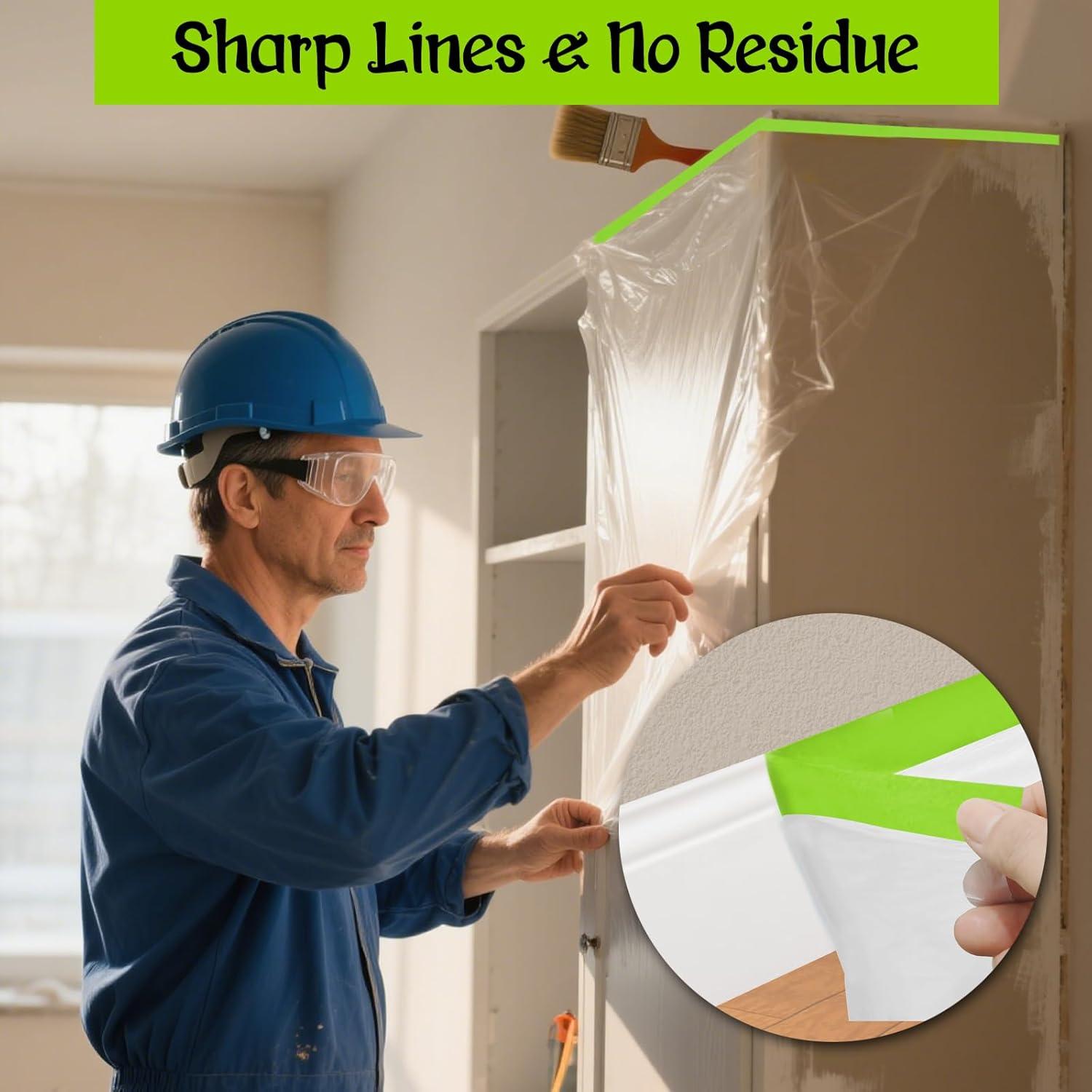 Película de Enmascarar Pre-tapada YANZENGCQ 55.88 cm x 20.12 m