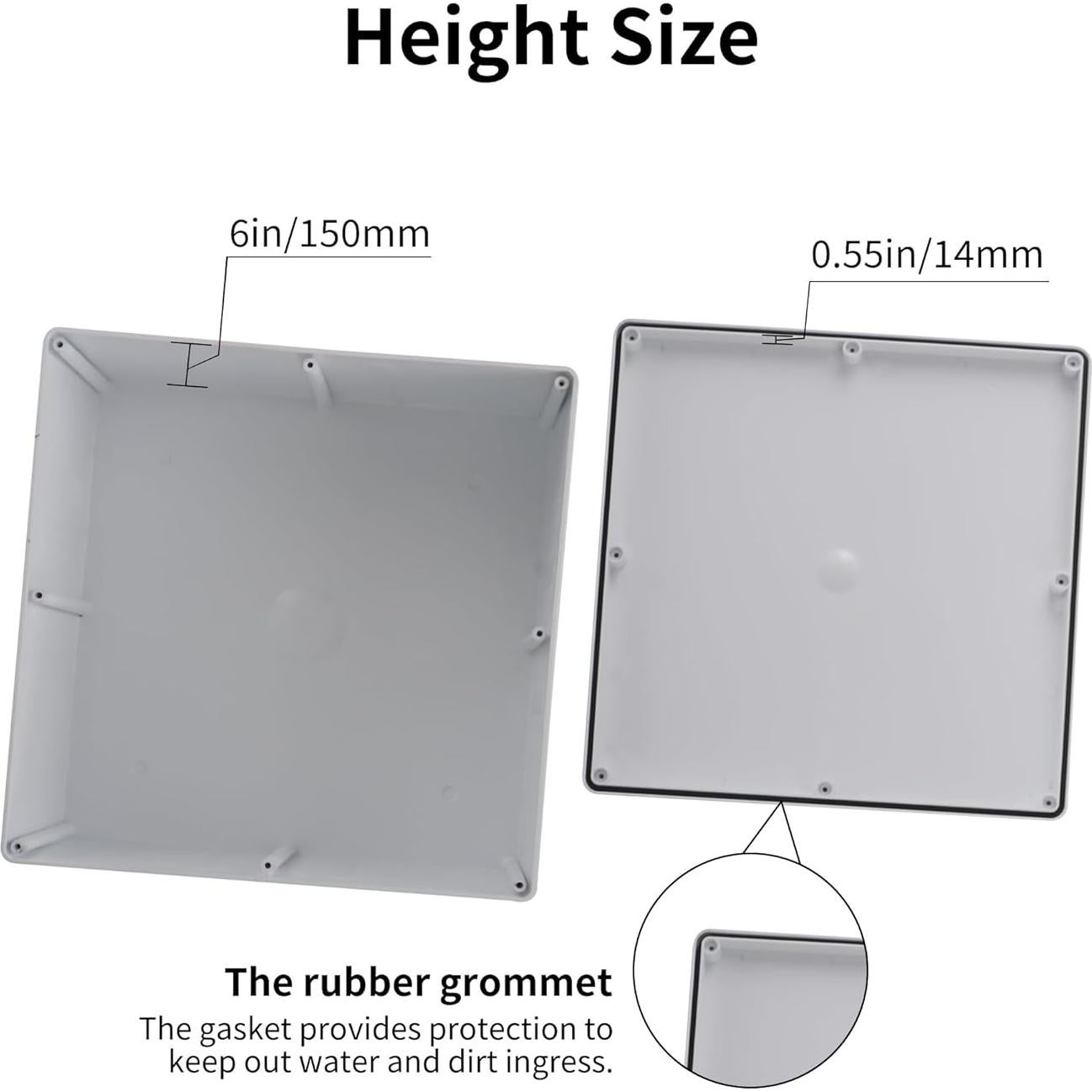 Caja de Conexiones Plástico ABS IP65 30.48x30.48x15.24cm Anpugaolao