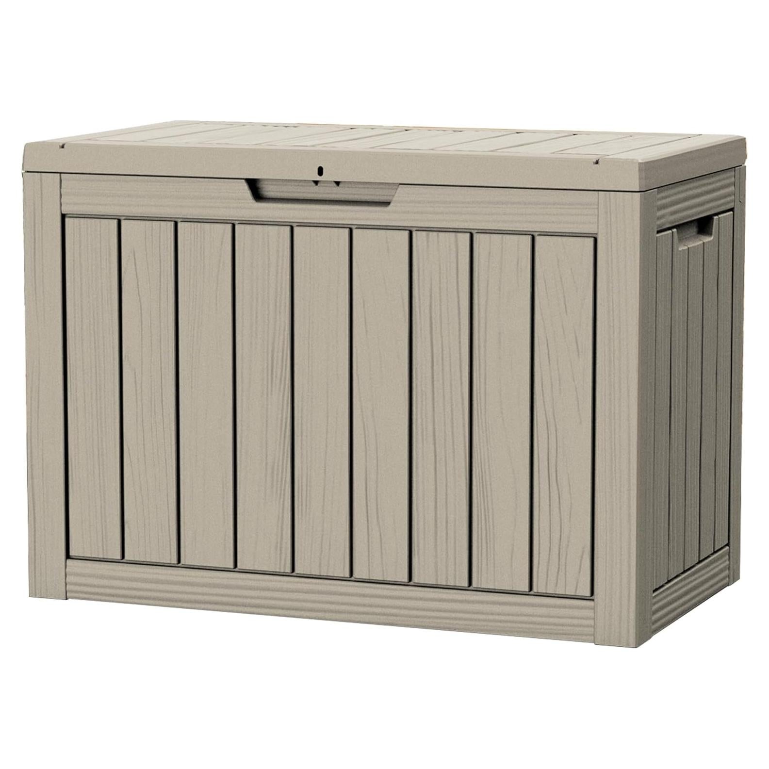 Caja de Almacenamiento Exterior PATIOEASY 170L Marrón Impermeable