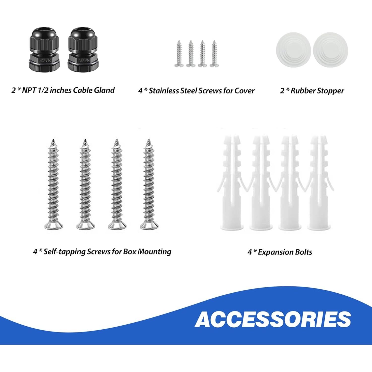 Caja de Conexiones Eléctricas Impermeable TAVONUXT 150x110x70mm