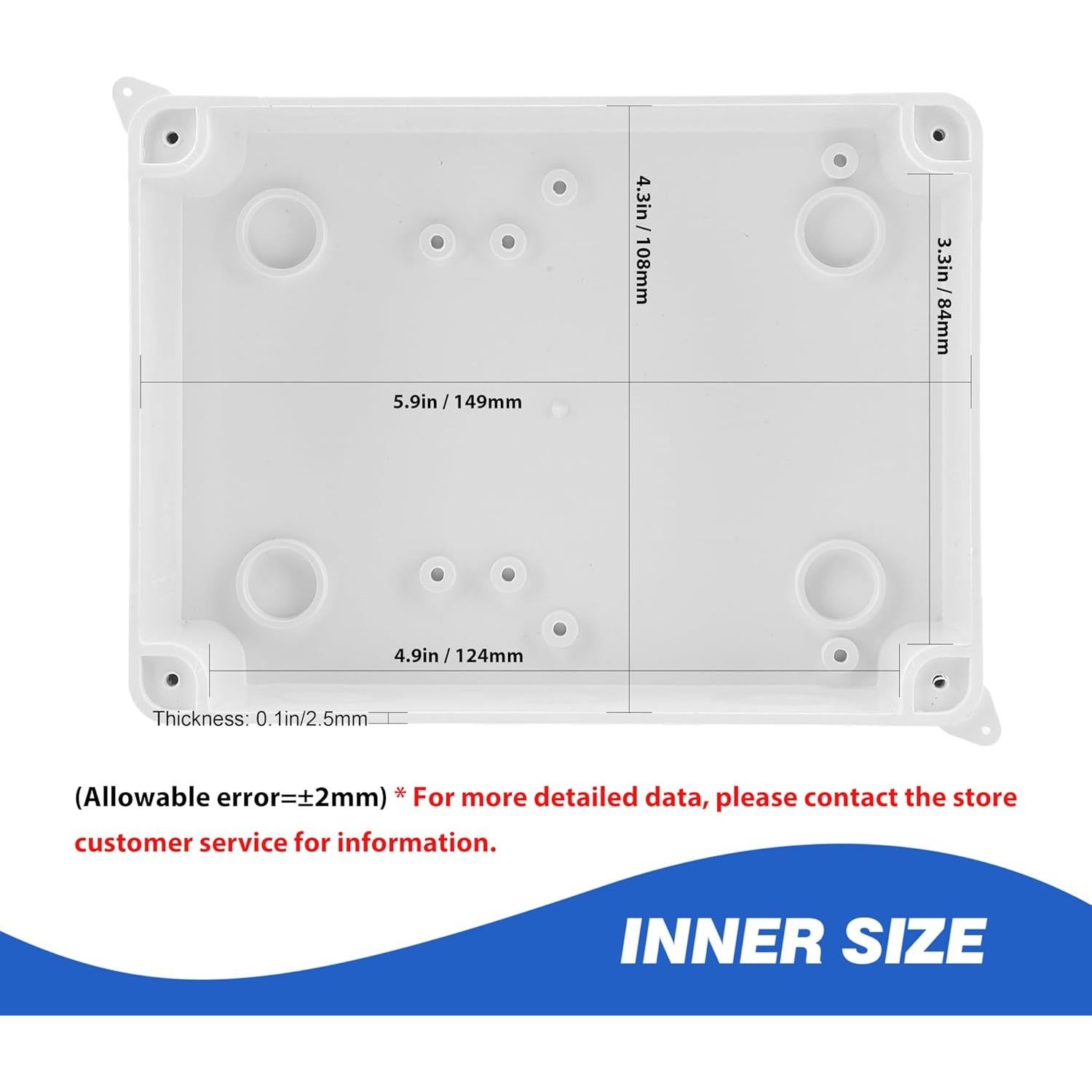 Caja de Conexiones Eléctricas Impermeable TAVONUXT 150x110x70mm