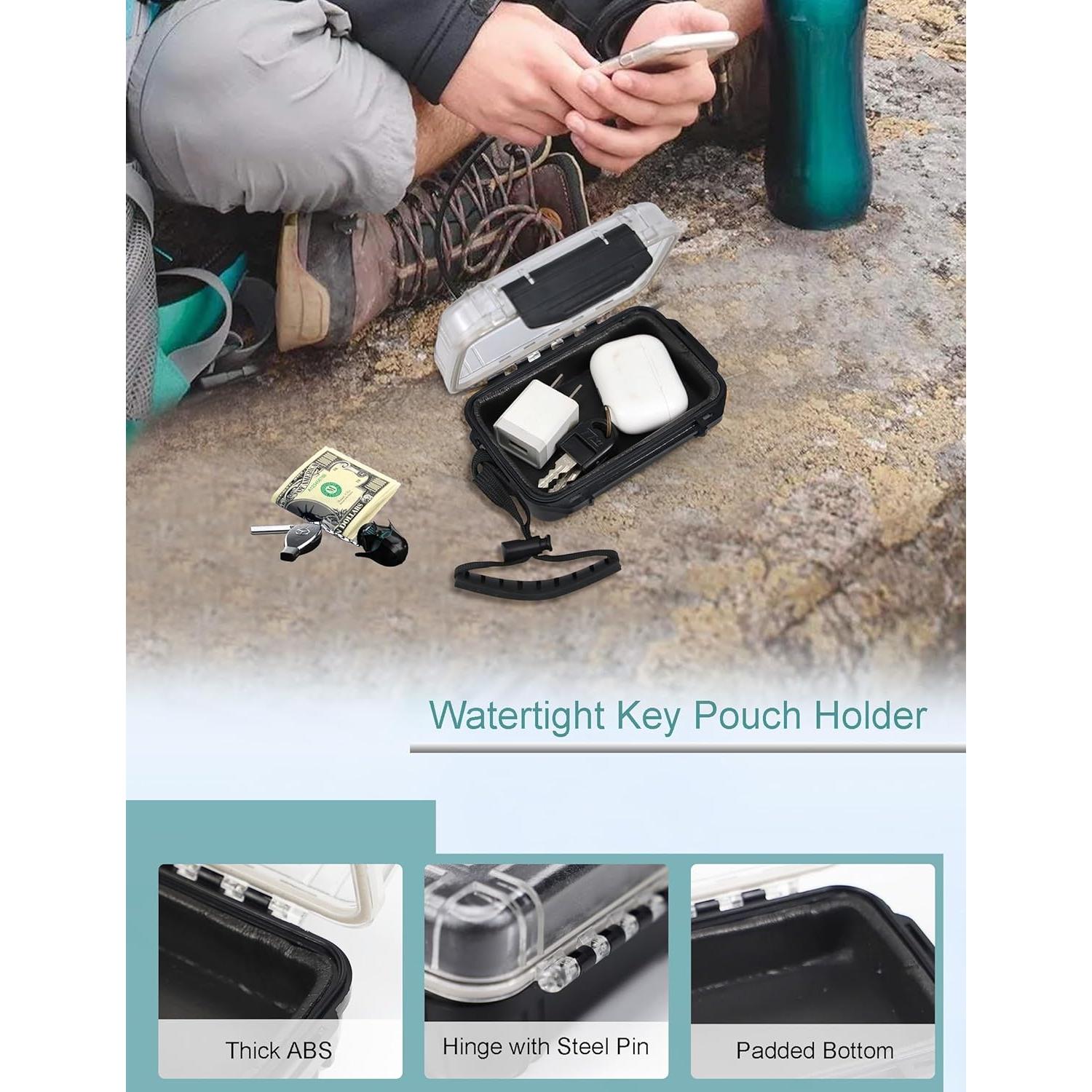 Estuche Impermeable Avlcoaky Mini Caja Seco Negro 12.7x7.6cm