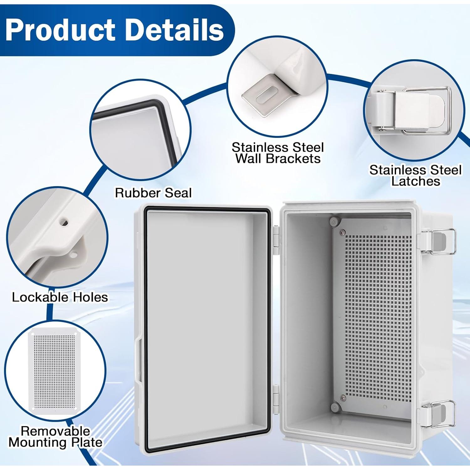 Caja Eléctrica Impermeable WISYOK 28x19x14cm ABS IP67