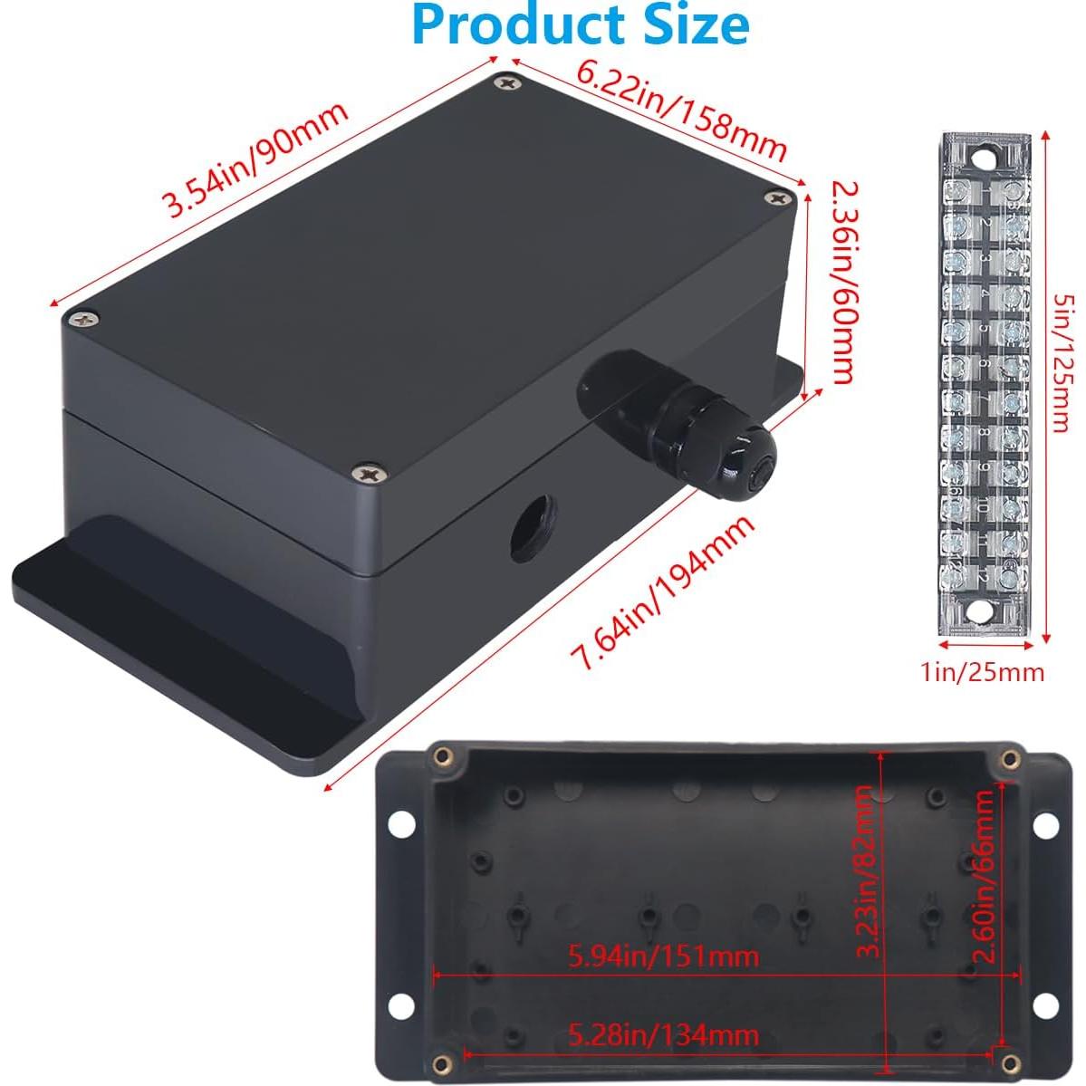 Caja de Proyecto Otdorpatio IP67 15A 600V 15.8x9x6.4cm