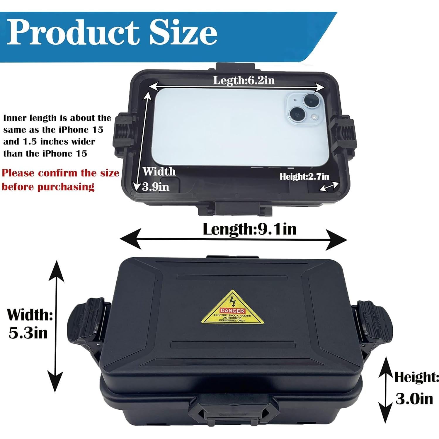 Caja Eléctrica Exterior Mini DIQMIAQ IP54 15.7x9.9cm Negra