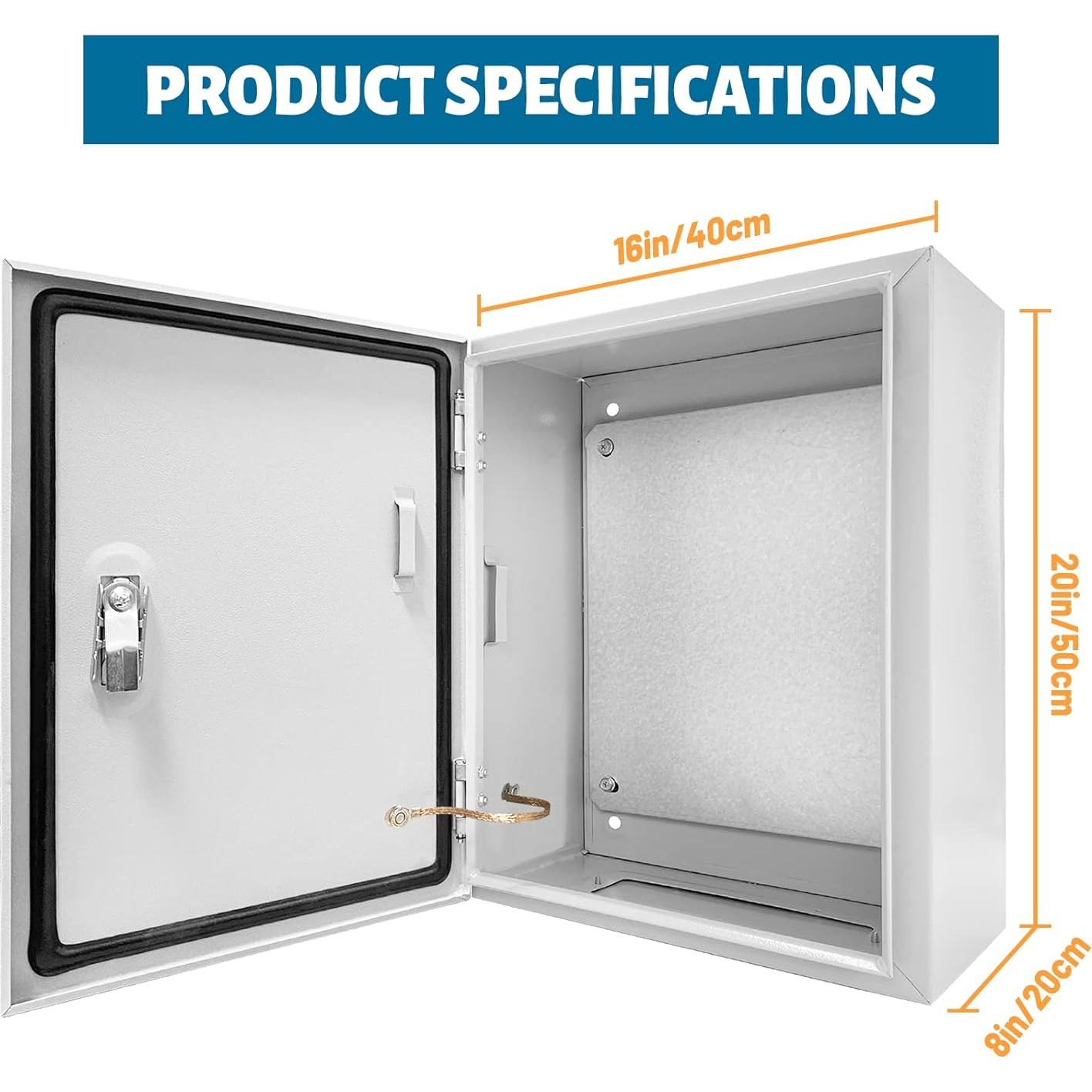 Caja Eléctrica Exterior Howhite 40x20x50cm NEMA 4X Impermeable