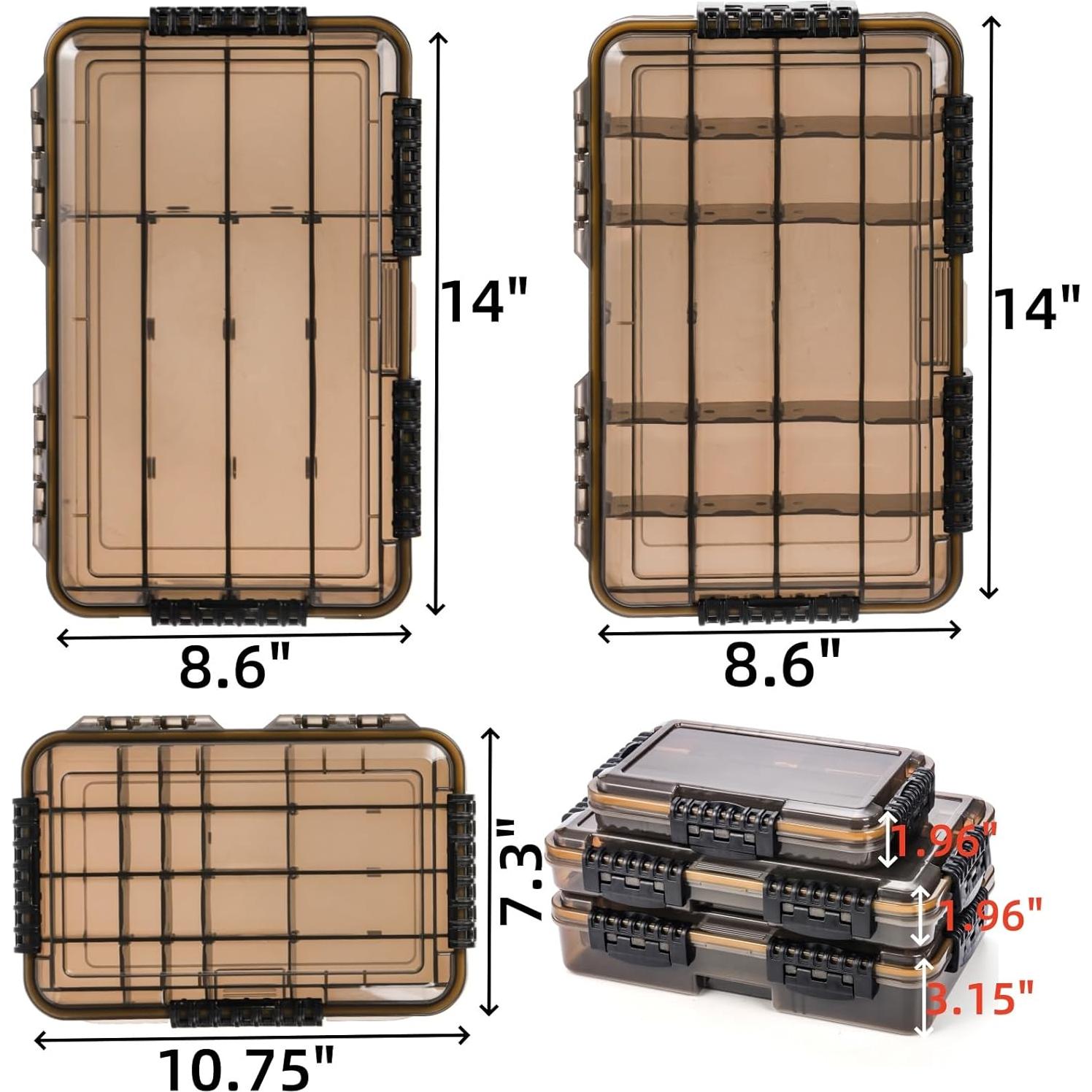 Paquete de 3 Cajas de Aparejos de Pesca Noamus 3600 3700