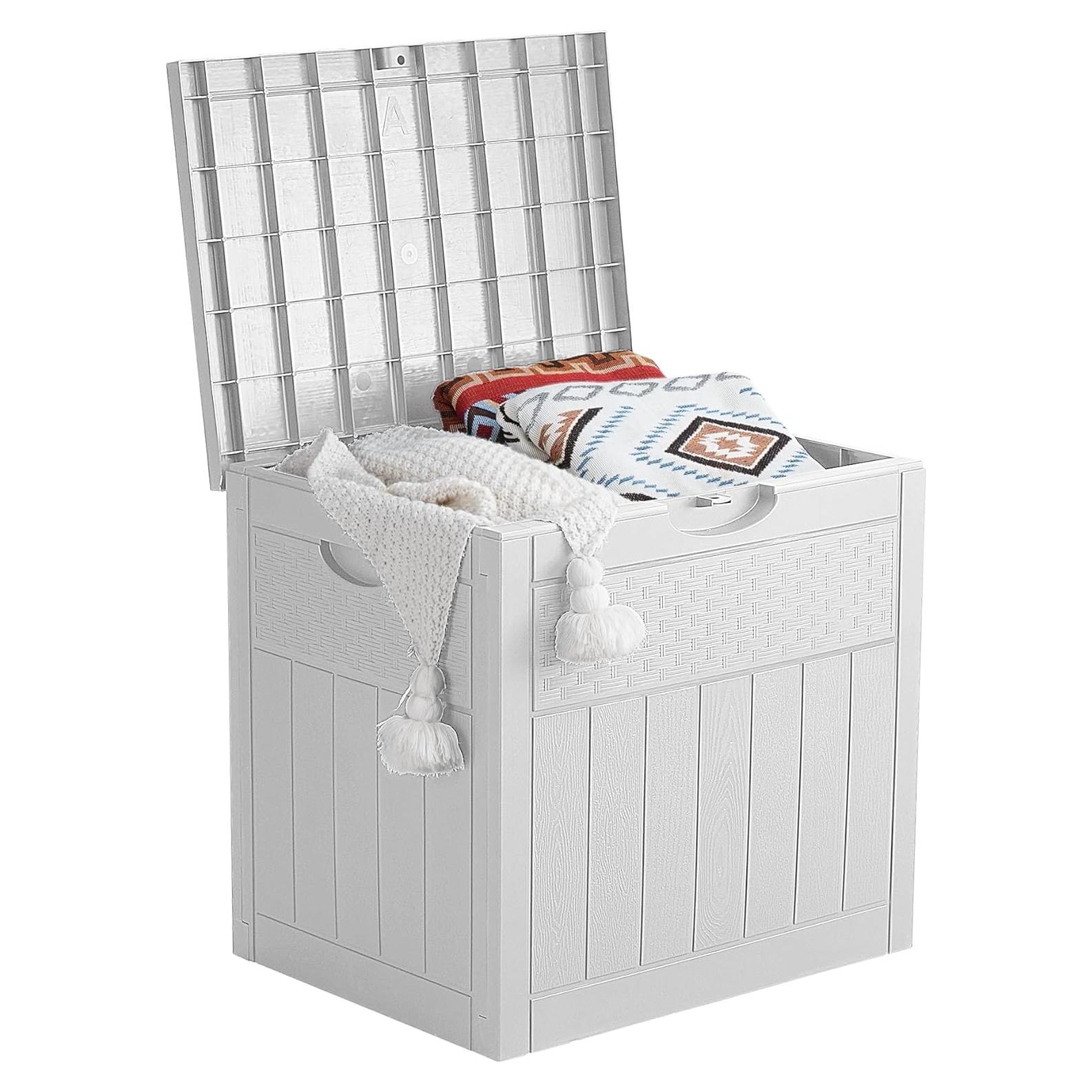 Caja de Almacenamiento Exterior EHHLY 125L Impermeable Blanca