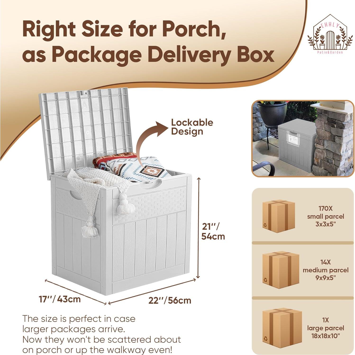 Caja de Almacenamiento Exterior EHHLY 125L Impermeable Blanca