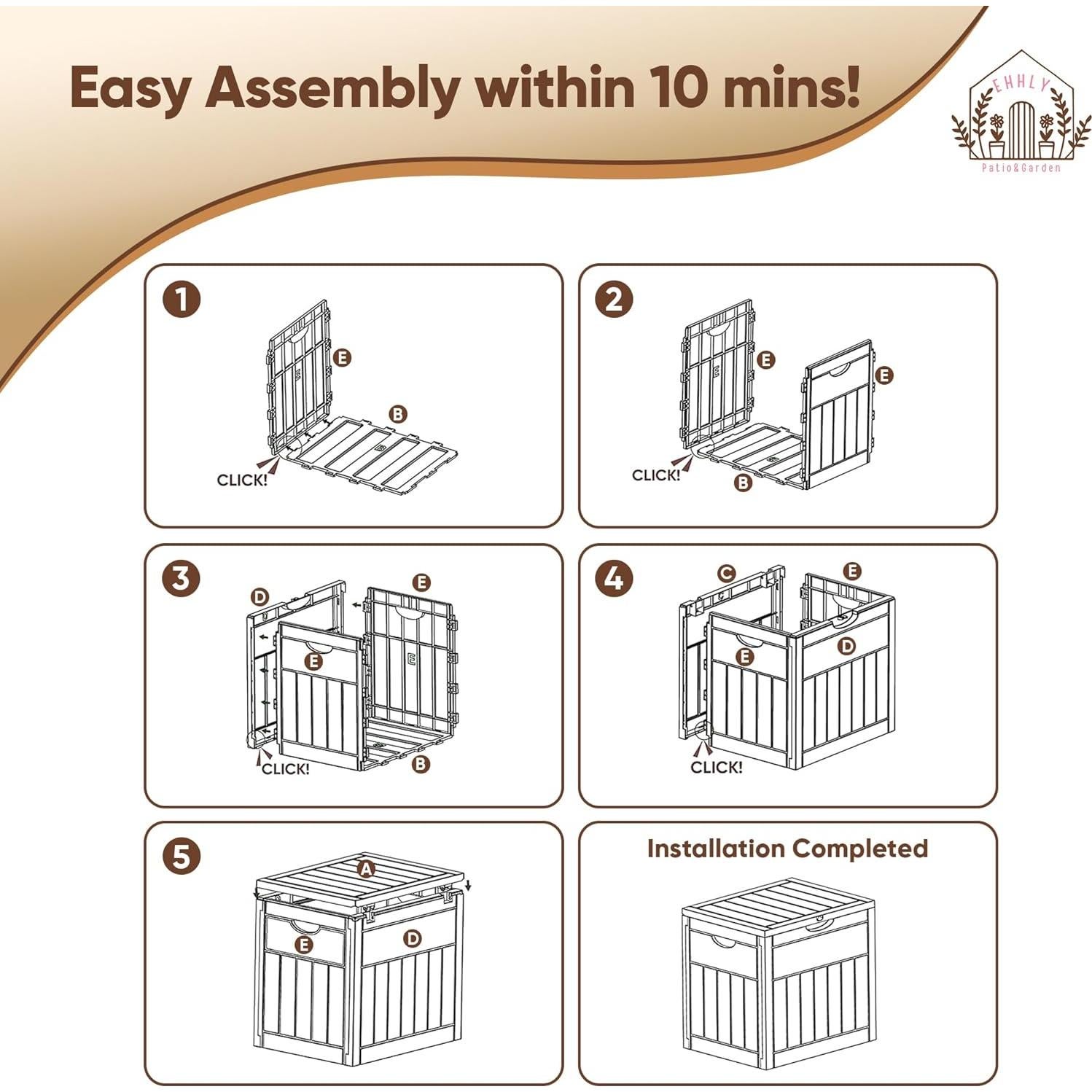 Caja de Almacenamiento Exterior EHHLY 125L Impermeable Blanca