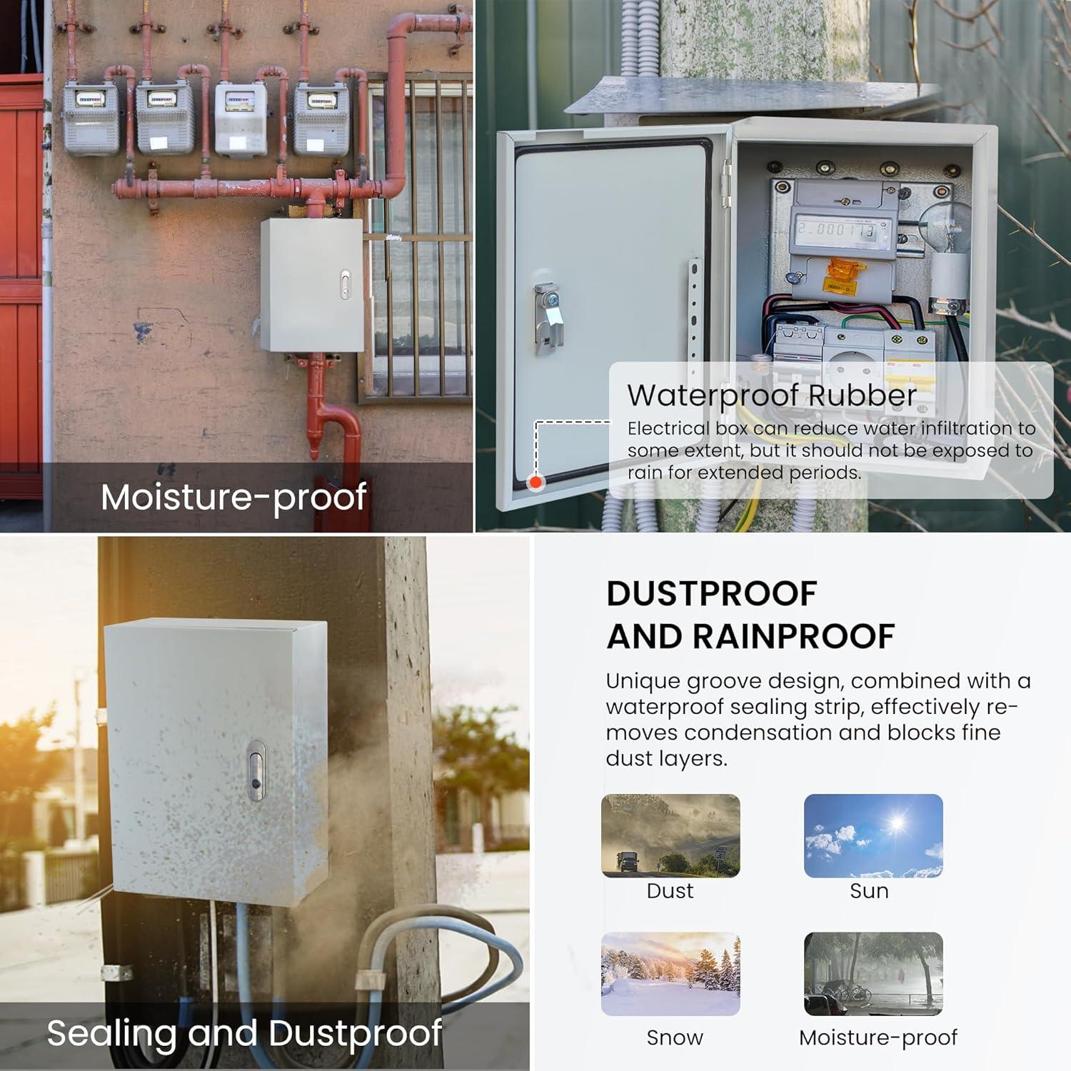 Caja Eléctrica de Acero QLYYOPSK 30.48x25.4 cm IP66