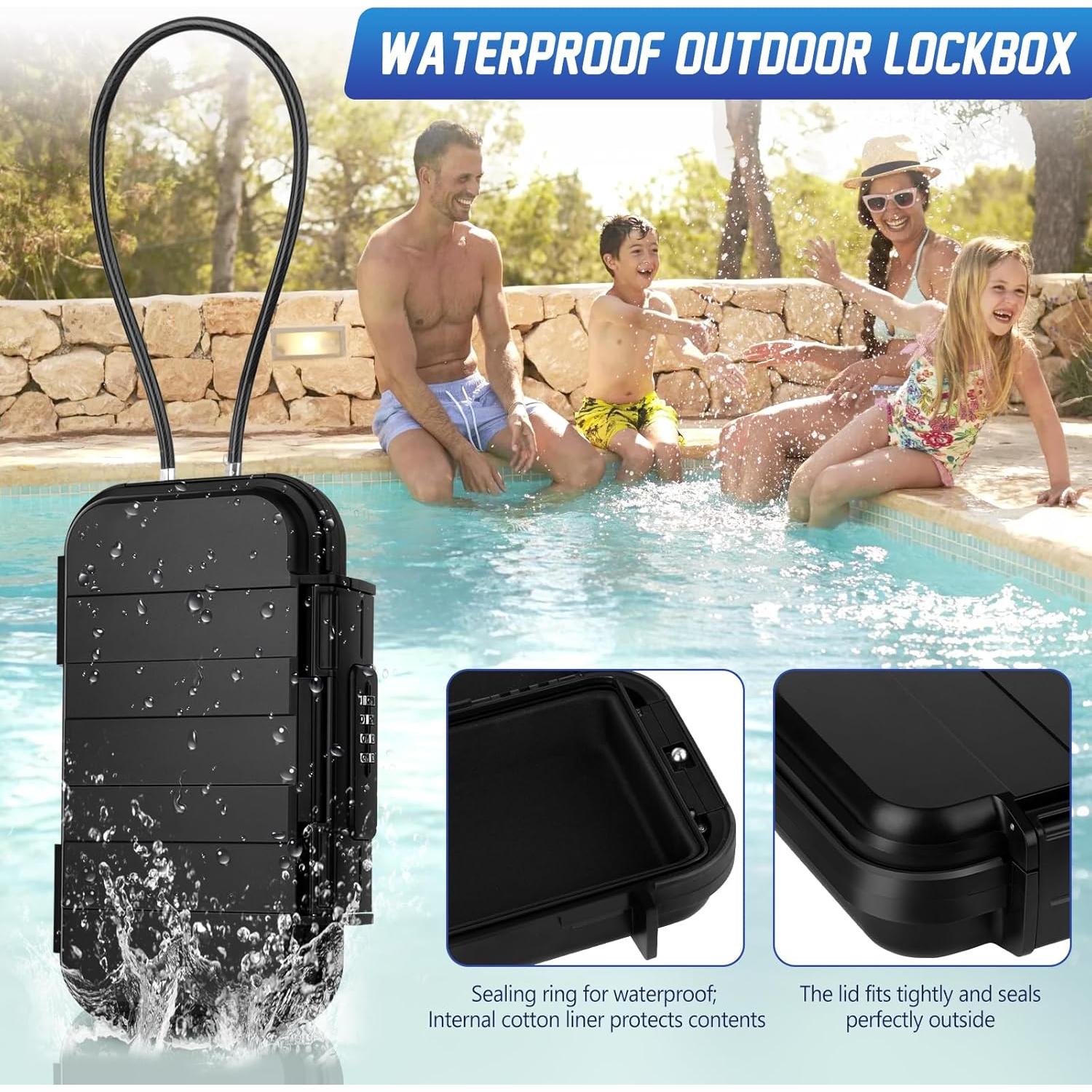 Caja de Seguridad Portátil TNIIFXC Negra con Combinación 4 Dígitos