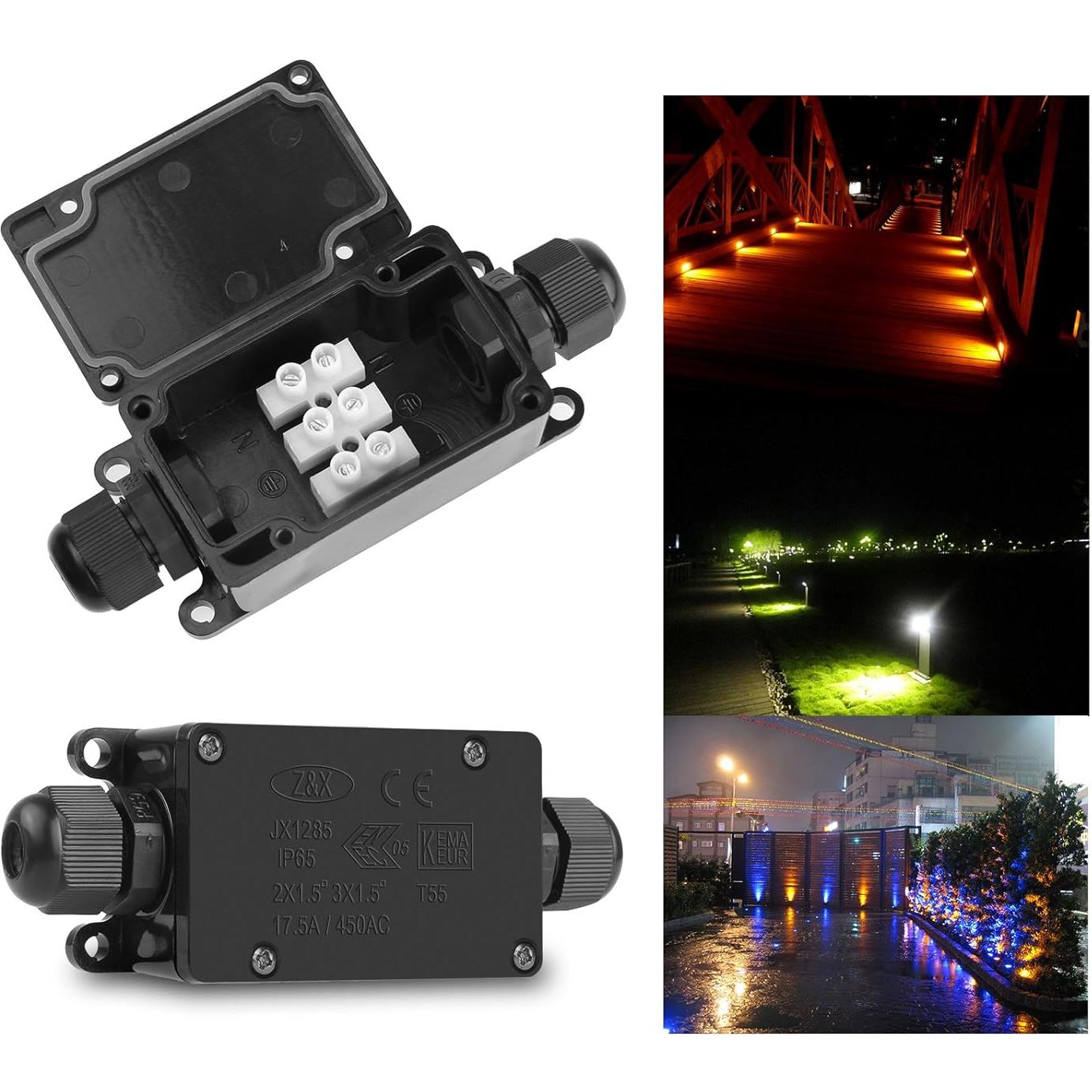 Caja de Conexiones Eléctricas Impermeable LemonBest 2 Vías