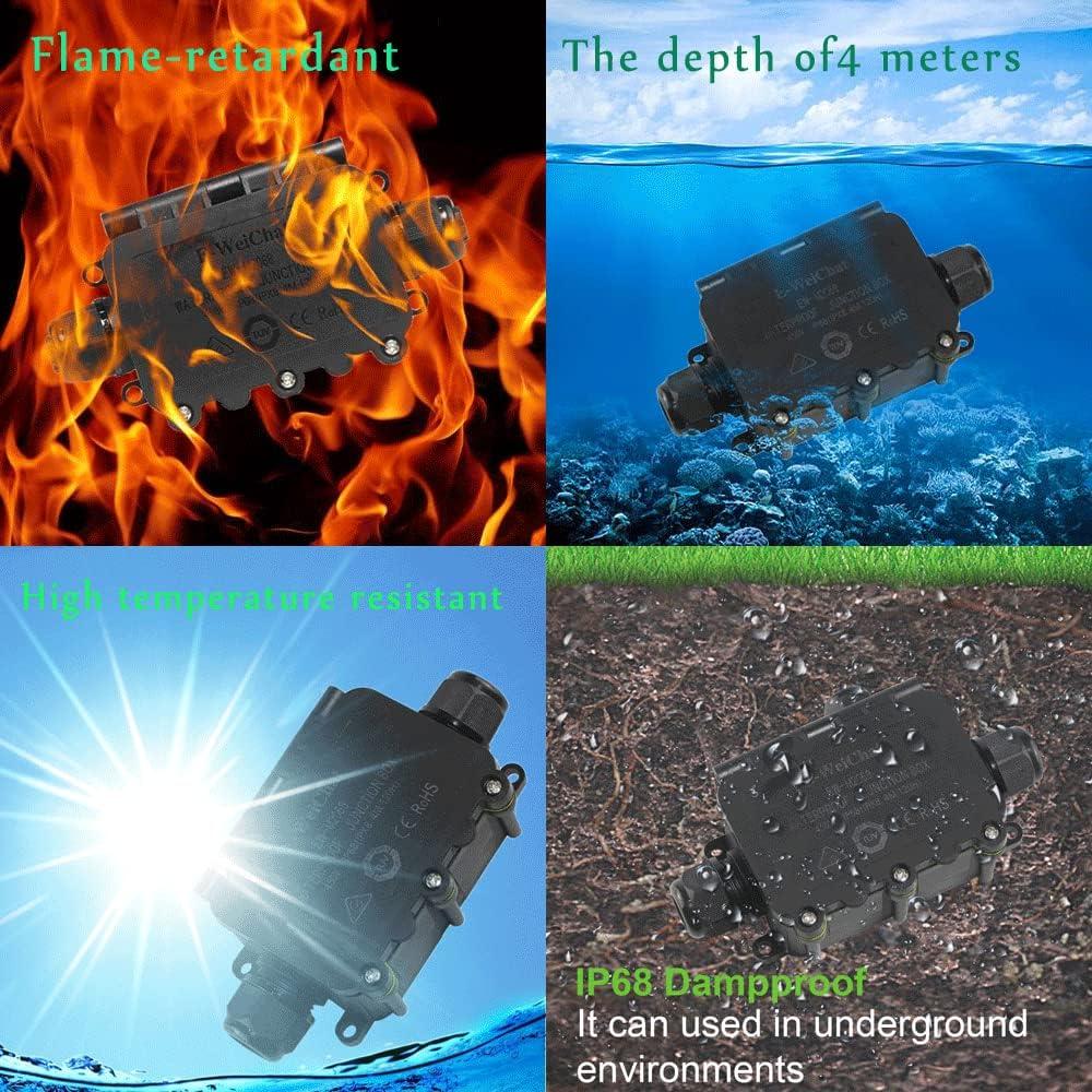 Caja de Conexiones Impermeable IP68 HFJY 2 Vías M20 para Cables