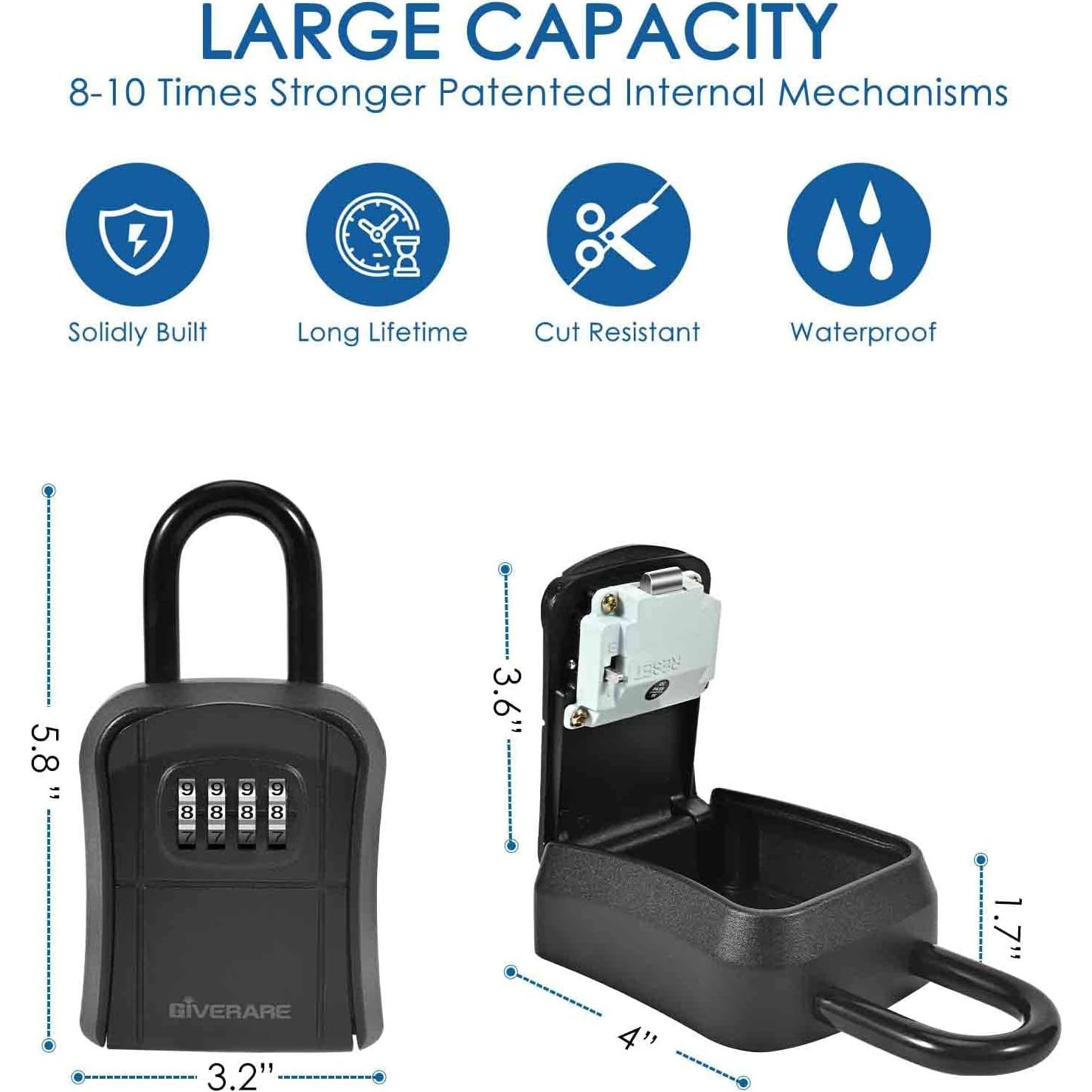 Caja de Llave con Cerradura GIVERARE 4 Dígitos Impermeable